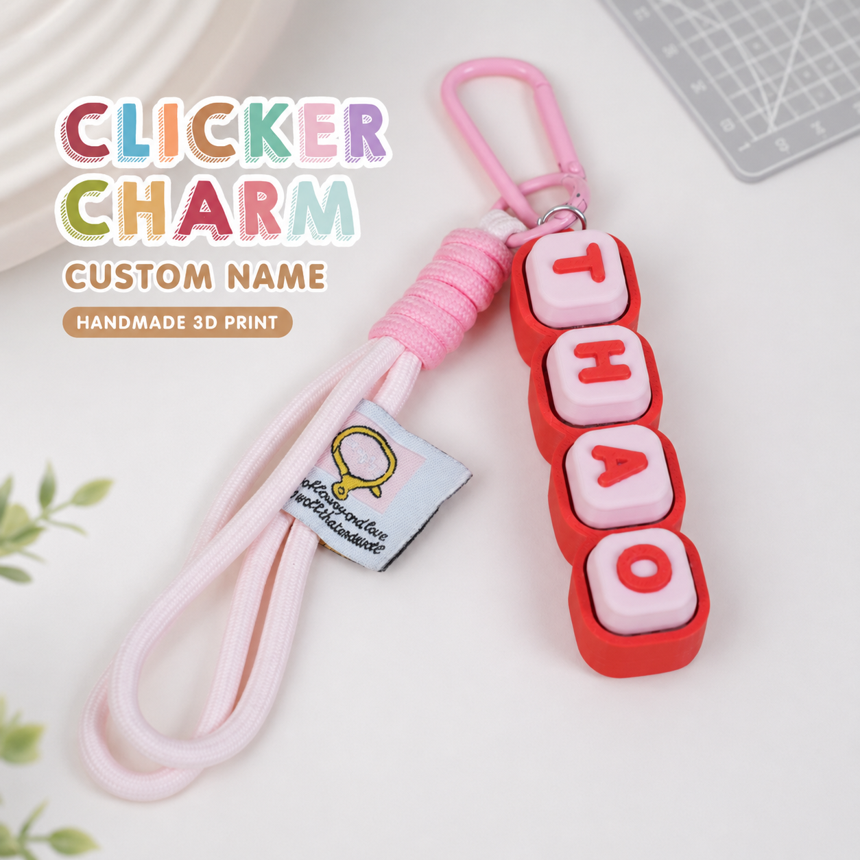 Móc Khóa Clicky Bàn Phím Custom Tên Theo Yêu Cầu – Keychain Phím Cơ Cá Nhân Hoá