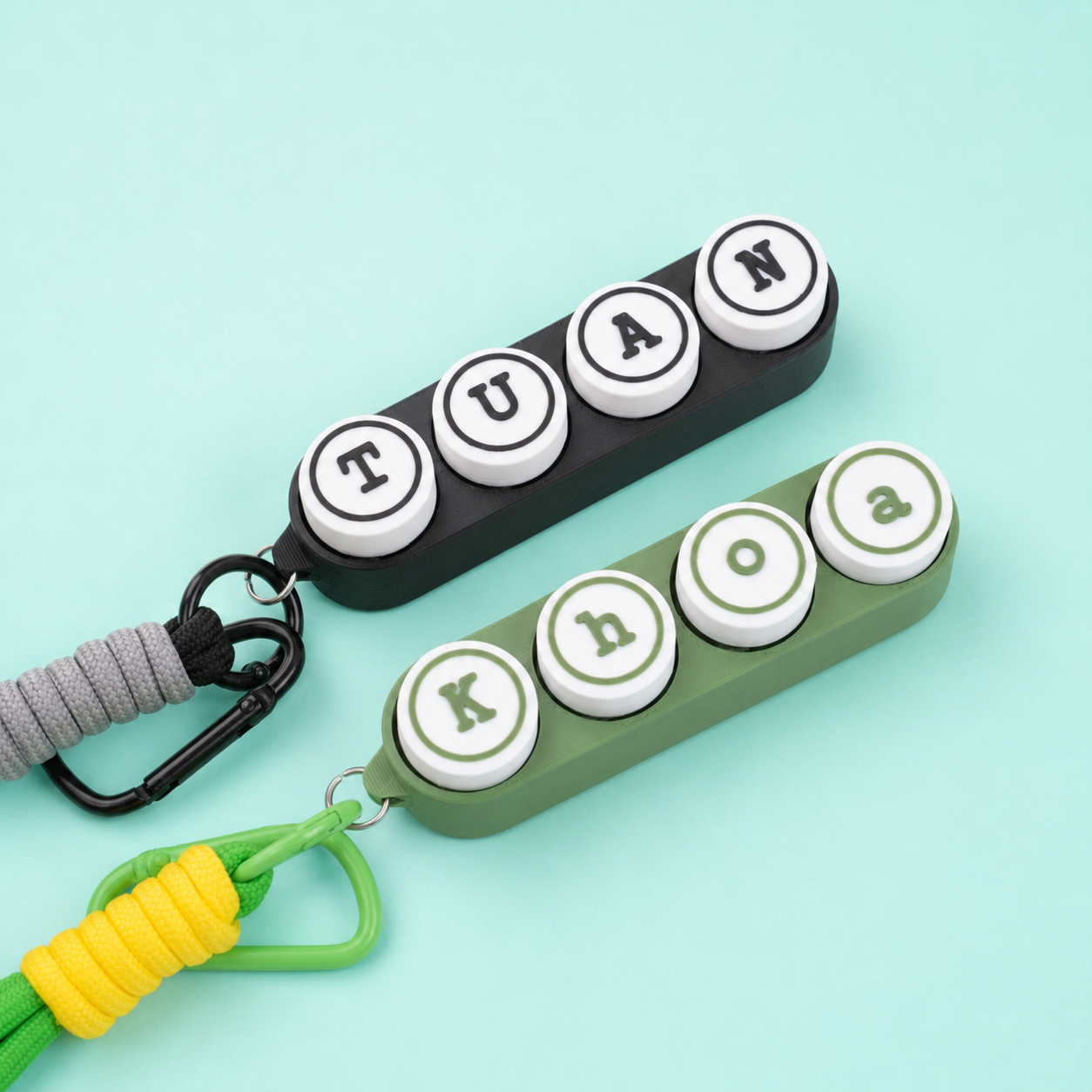 Móc Khóa Clicky Bàn Phím Shape Tròn Custom Tên Theo Yêu Cầu – Keychain Phím Cơ Cá Nhân Hoá