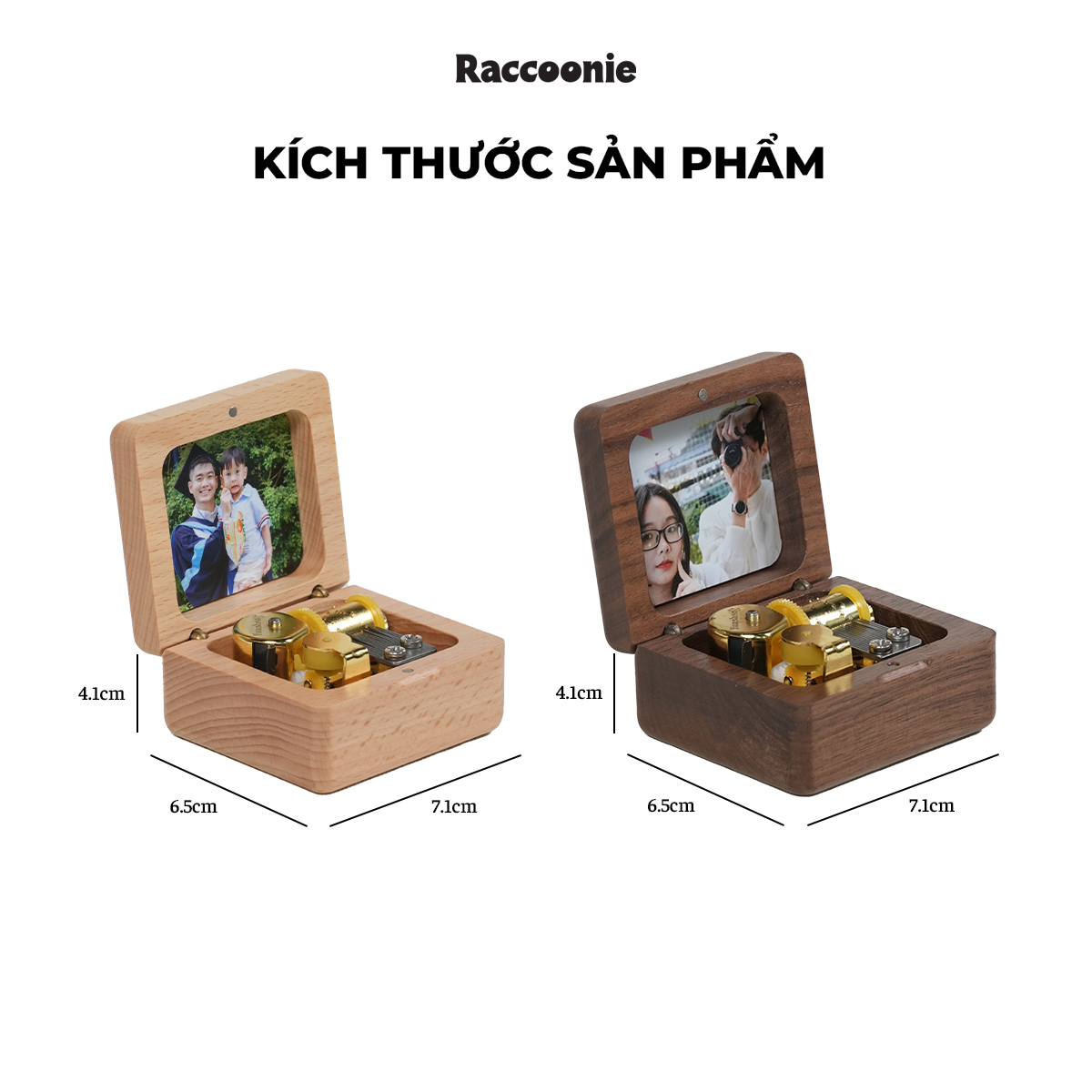 Hộp nhạc cót khắc tên, in hình theo yêu cầu, hộp gỗ óc chó cao cấp, musicbox - quà tặng sinh nhật, kỷ niệm