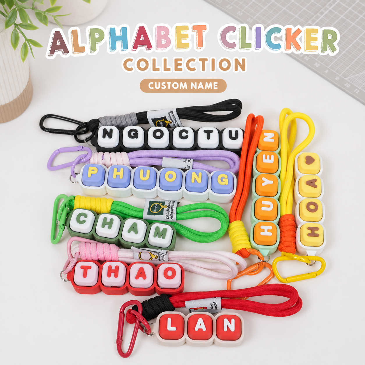 Móc Khóa Clicky Bàn Phím Custom Tên Theo Yêu Cầu – Keychain Phím Cơ Cá Nhân Hoá