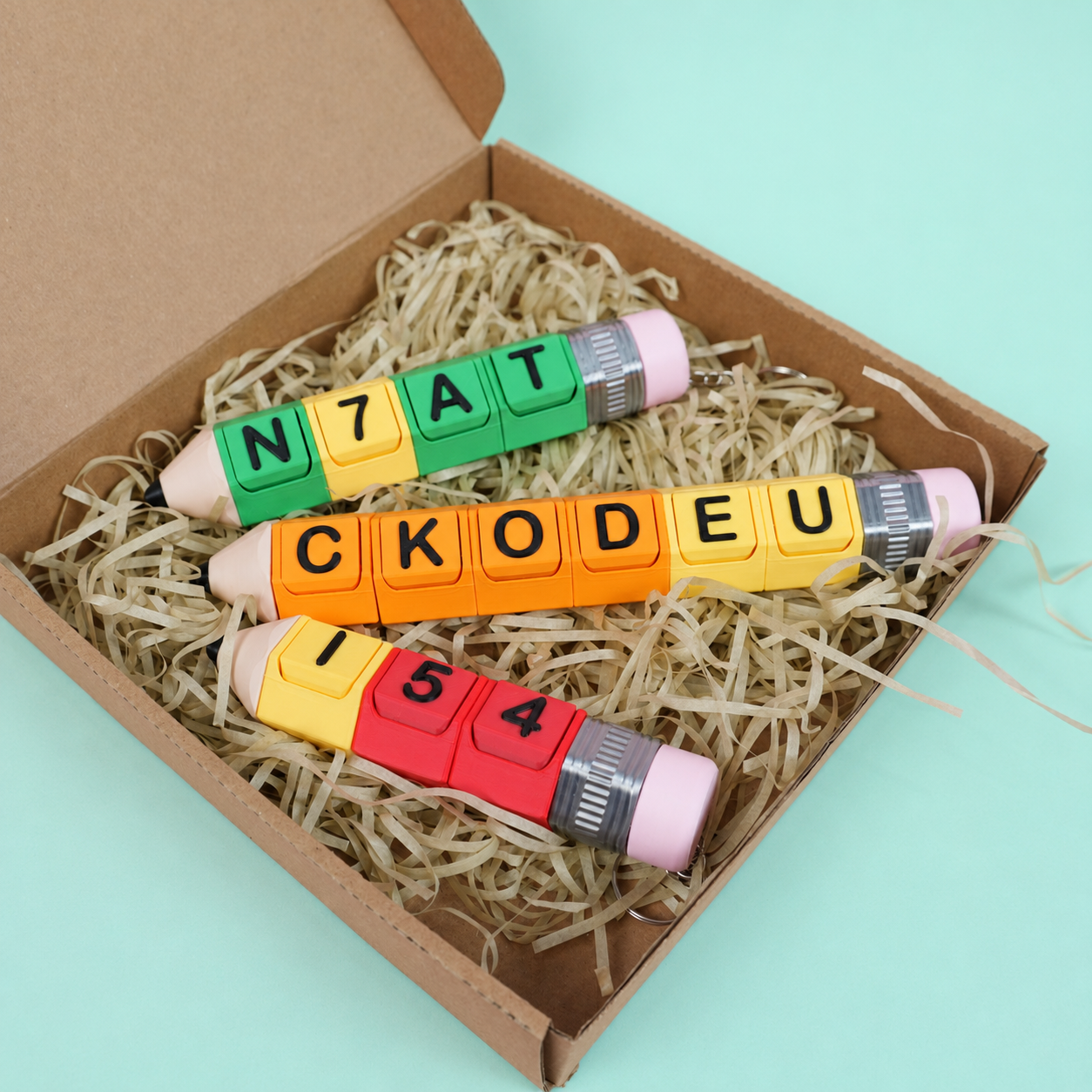 Móc Khóa Clicky Bút Chì Custom Tên Theo Yêu Cầu – Keychain Bút Chì Cá Nhân Hoá