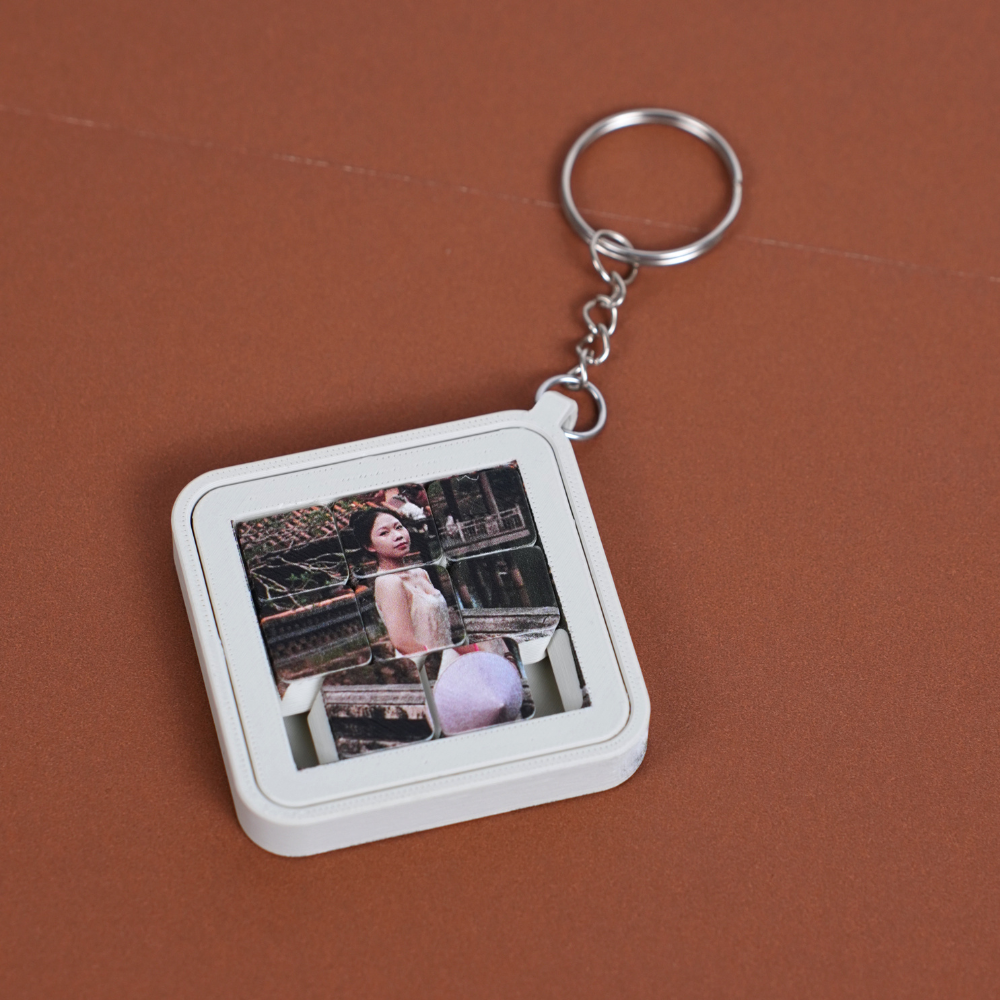 Móc Khóa Puzzle In Ảnh Theo Yêu Cầu – Keychain Ghép Hình Cá Nhân Hoá 2 Mặt