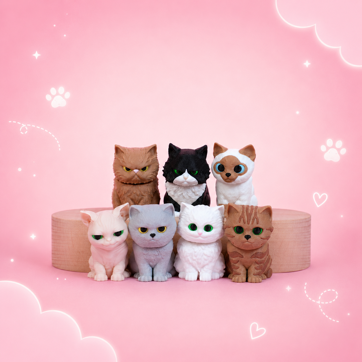 Móc Khóa MeowPack – Phụ Kiện Trang Trí Balo, Túi Xách Hình Mèo Ngộ Nghĩnh