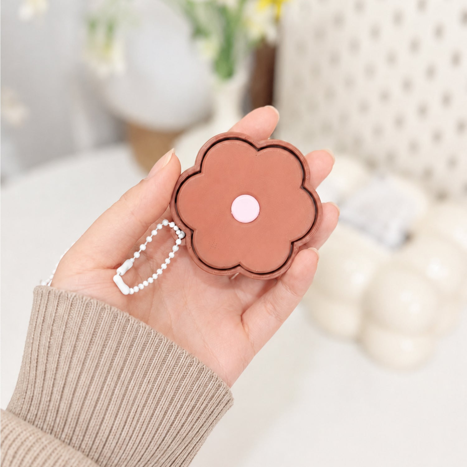Móc Khoá Clicky Bông Hoa Dễ Thương – Phụ Kiện Mini Cute