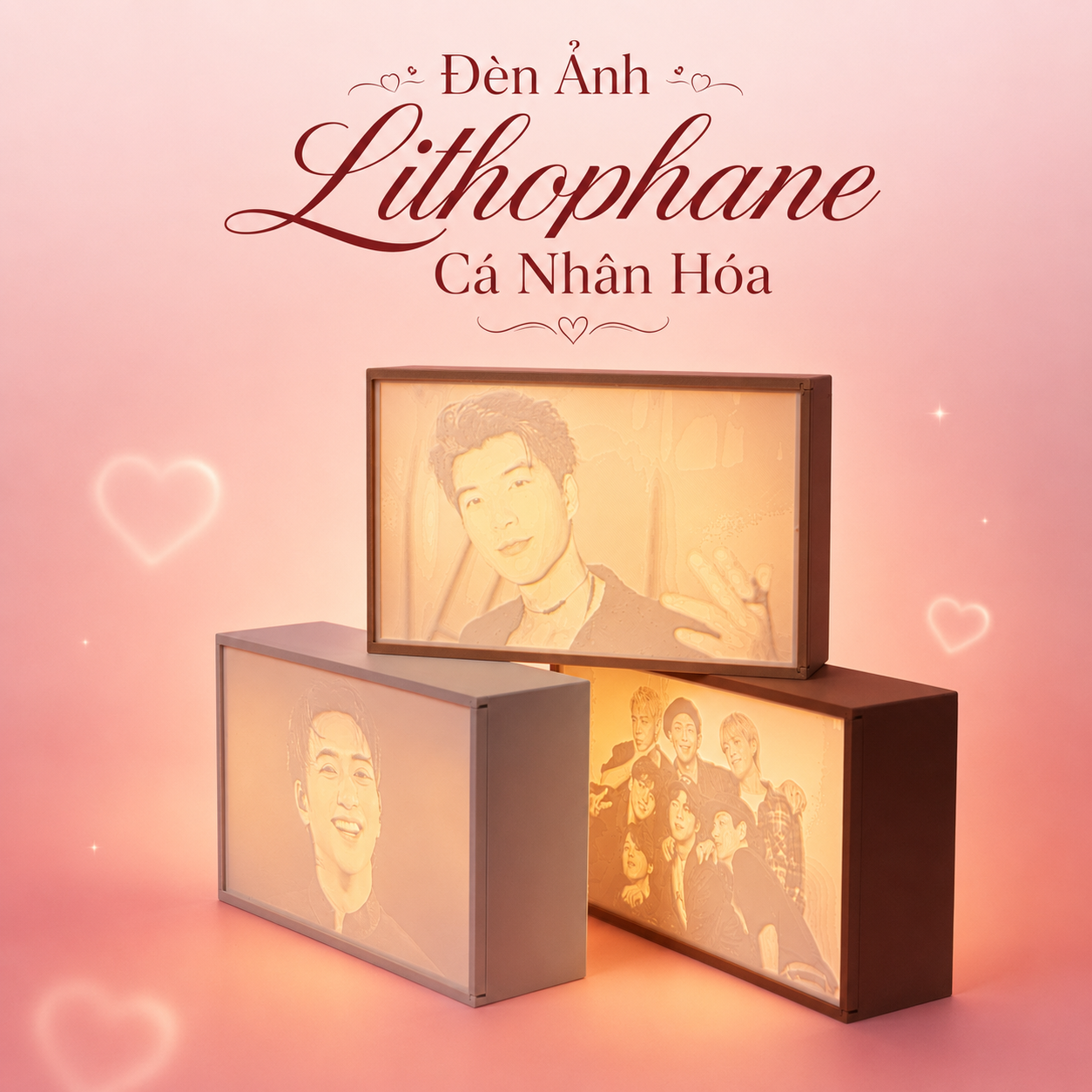 Đèn Ảnh Lithophane Cá Nhân Hóa – Khắc Ảnh Theo Yêu Cầu, Quà Tặng Lưu Niệm Độc Đáo