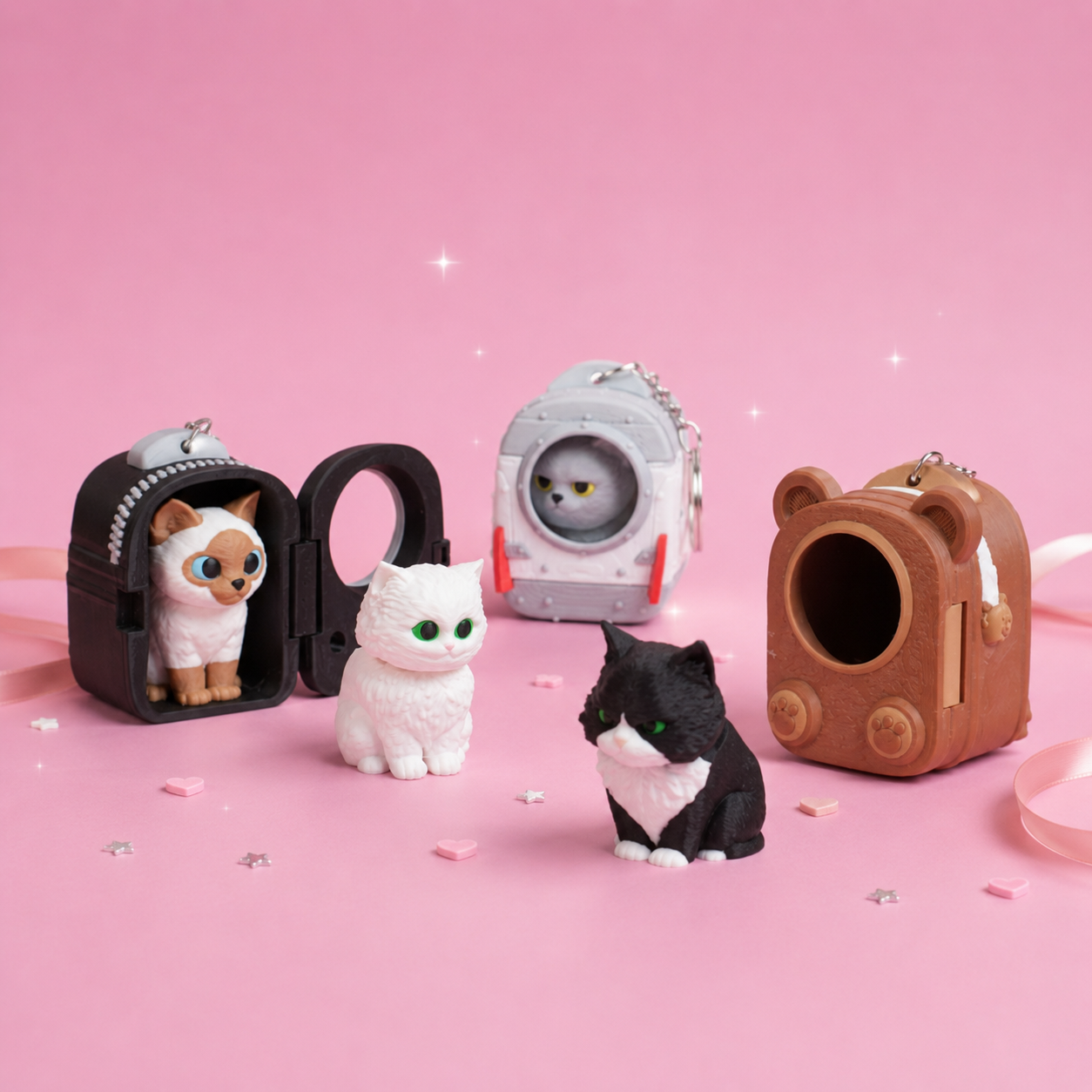 Móc Khóa MeowPack – Phụ Kiện Trang Trí Balo, Túi Xách Hình Mèo Ngộ Nghĩnh
