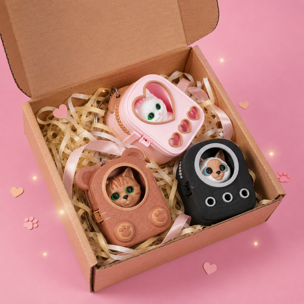 Móc Khóa MeowPack – Phụ Kiện Trang Trí Balo, Túi Xách Hình Mèo Ngộ Nghĩnh