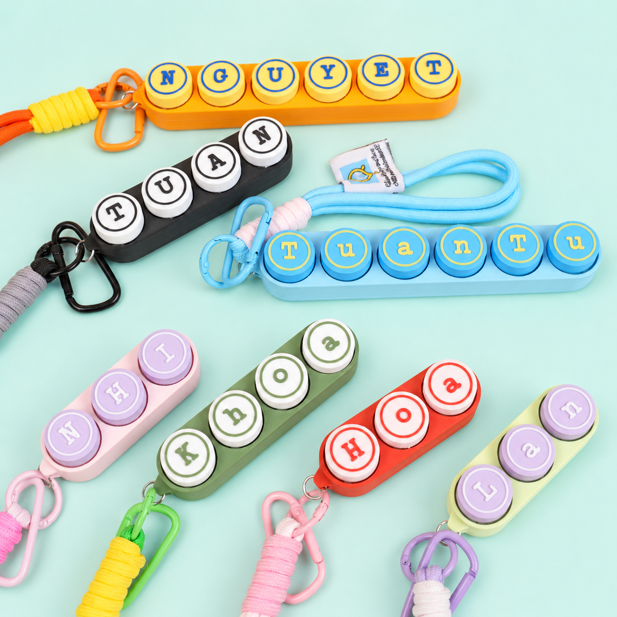 Móc Khóa Clicky Bàn Phím Shape Tròn Custom Tên Theo Yêu Cầu – Keychain Phím Cơ Cá Nhân Hoá