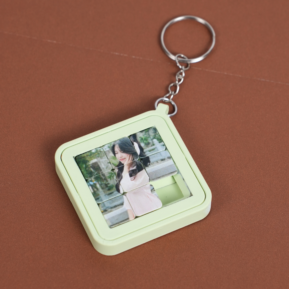 Móc Khóa Puzzle In Ảnh Theo Yêu Cầu – Keychain Ghép Hình Cá Nhân Hoá 2 Mặt