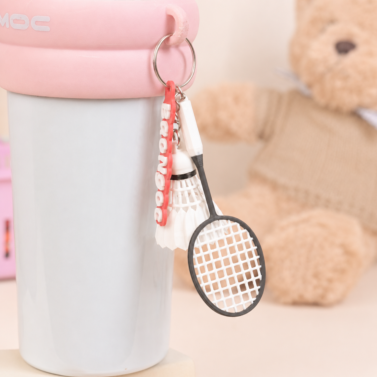 Móc Khoá Cầu Lông Custom Tên Cá Nhân Hoá