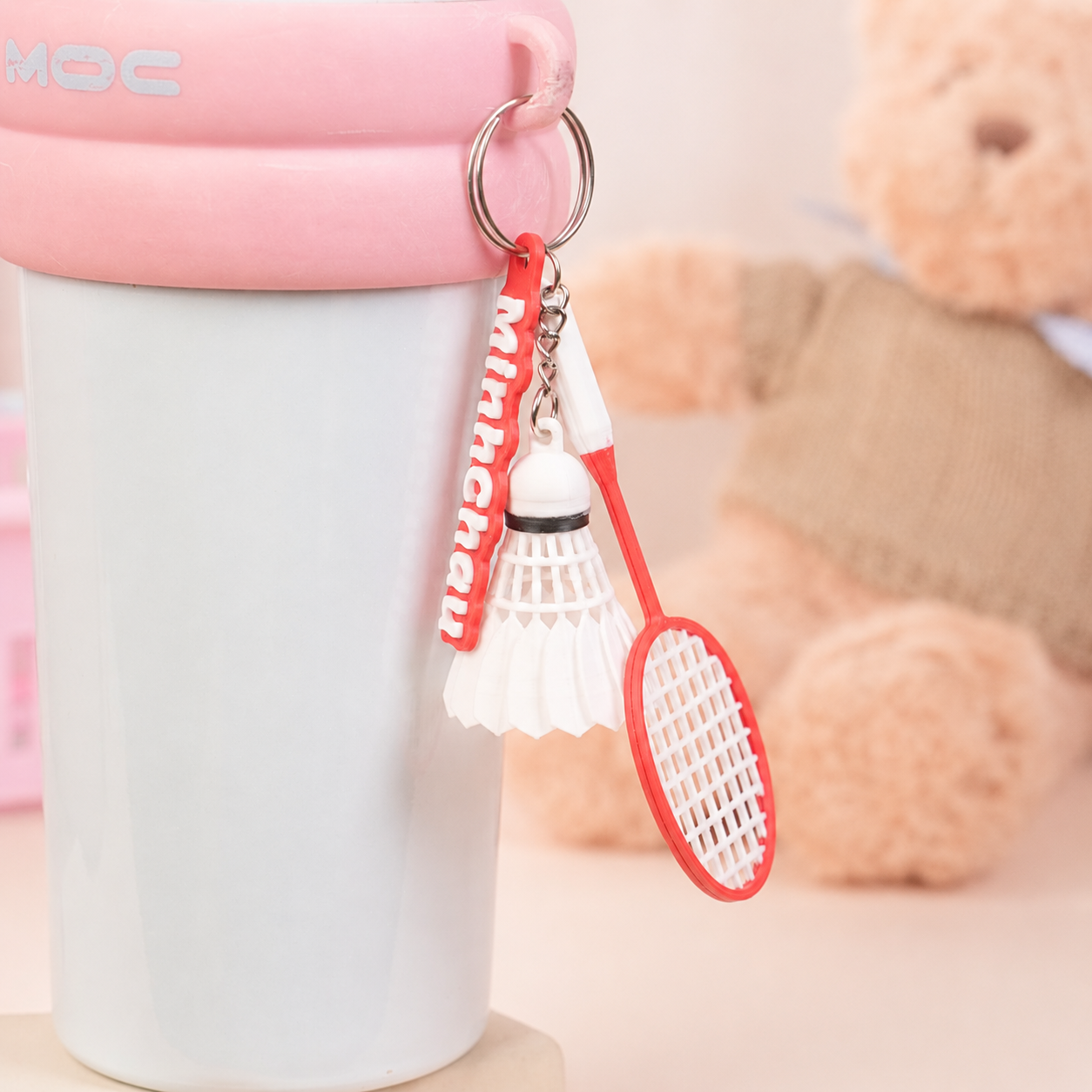 Móc Khoá Cầu Lông Custom Tên Cá Nhân Hoá