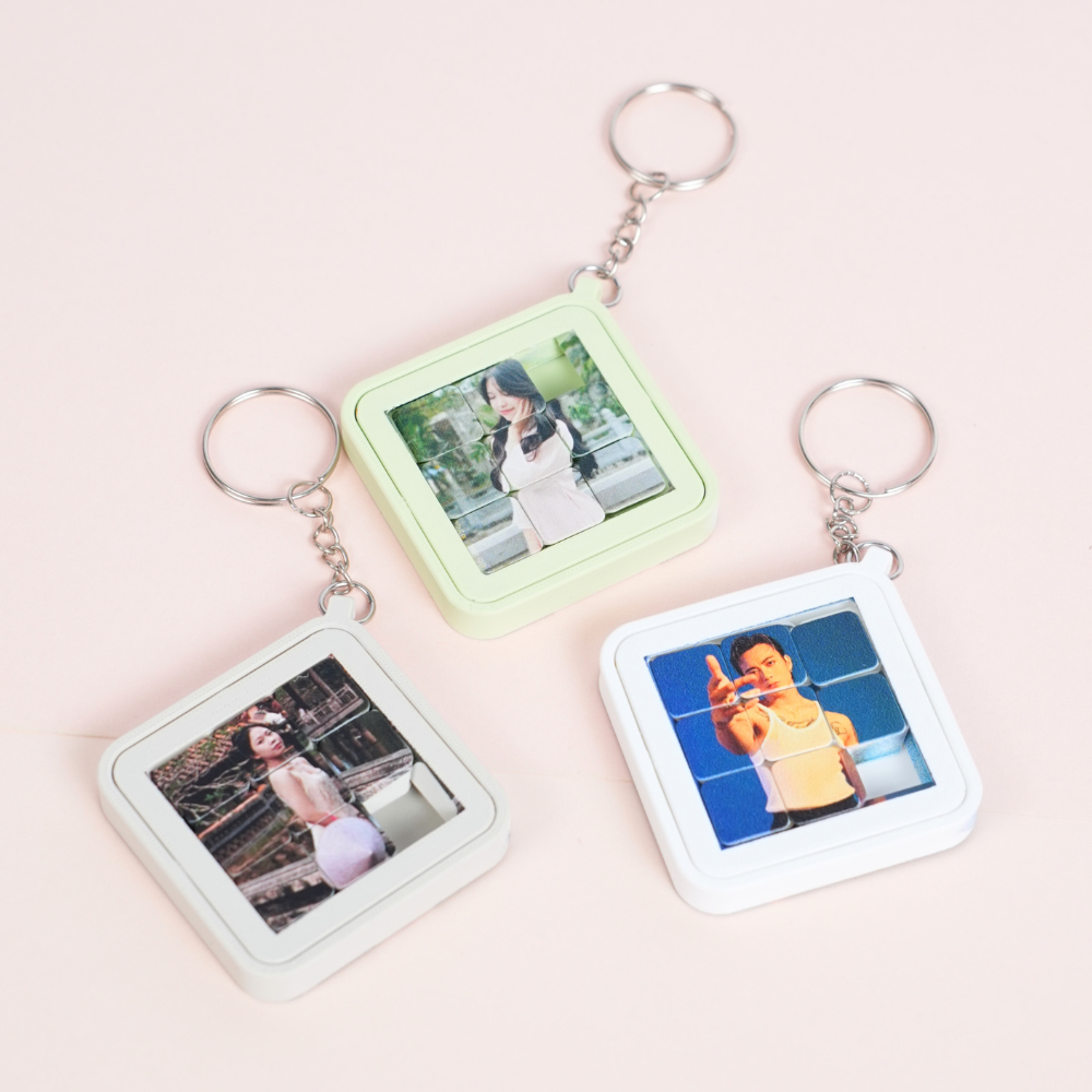 Móc Khóa Puzzle In Ảnh Theo Yêu Cầu – Keychain Ghép Hình Cá Nhân Hoá 2 Mặt