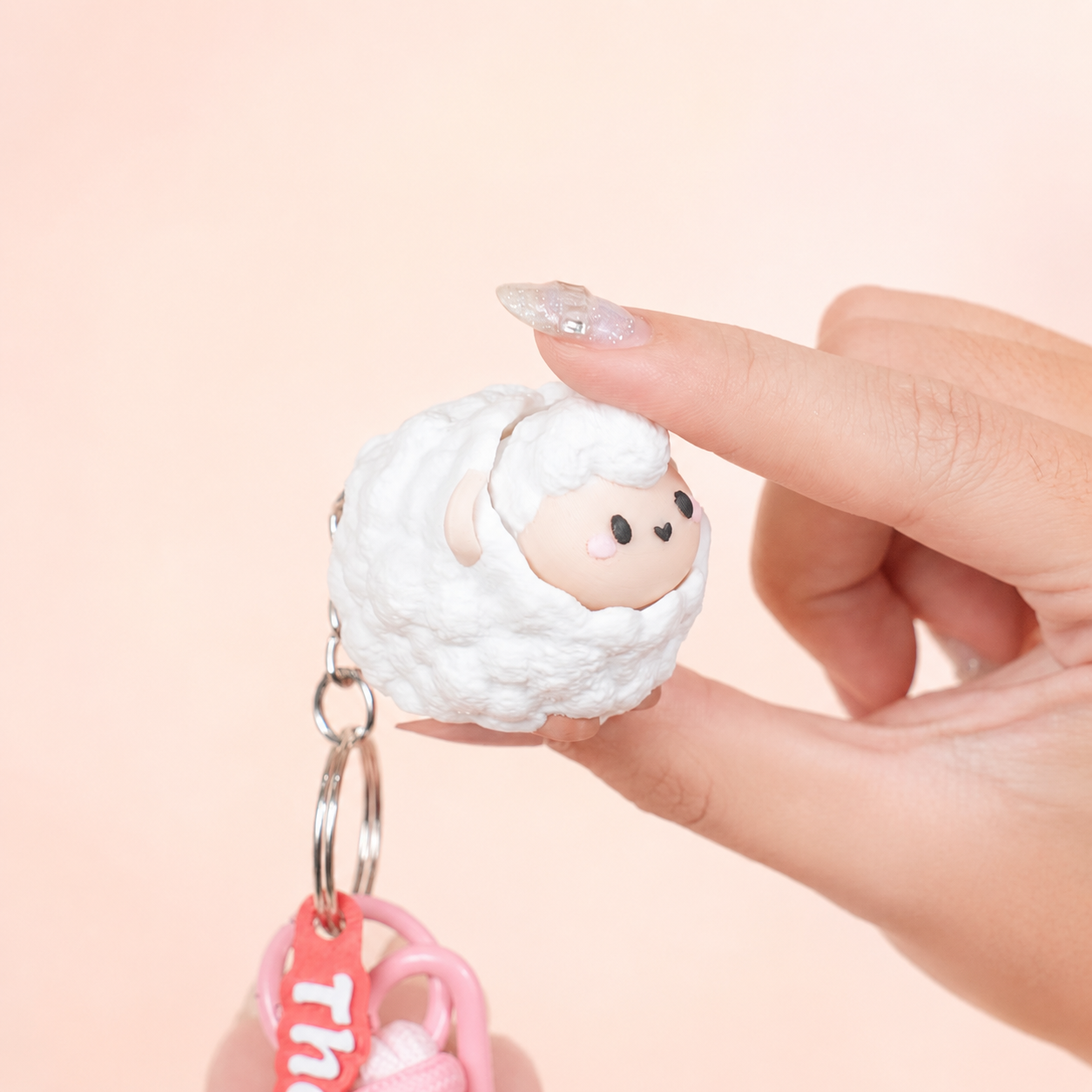Móc Khoá Clicky Chú Cừu Dễ Thương - Móc Khóa Cừu Mini 3D Cute Vui Tay