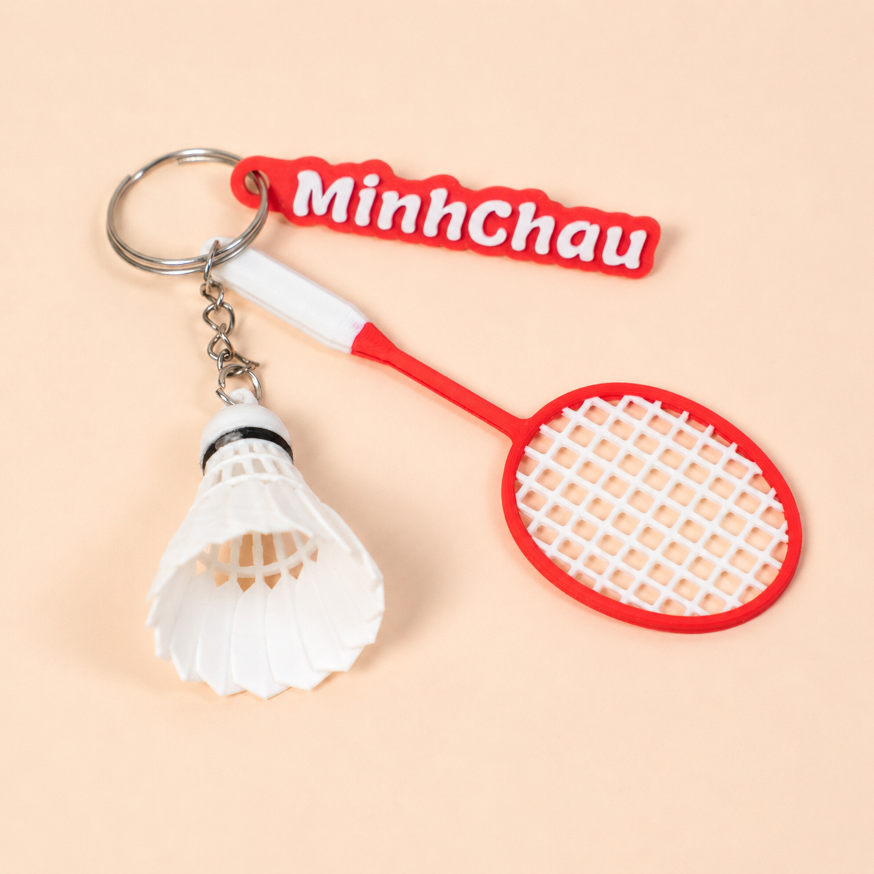 Móc Khoá Cầu Lông Custom Tên Cá Nhân Hoá