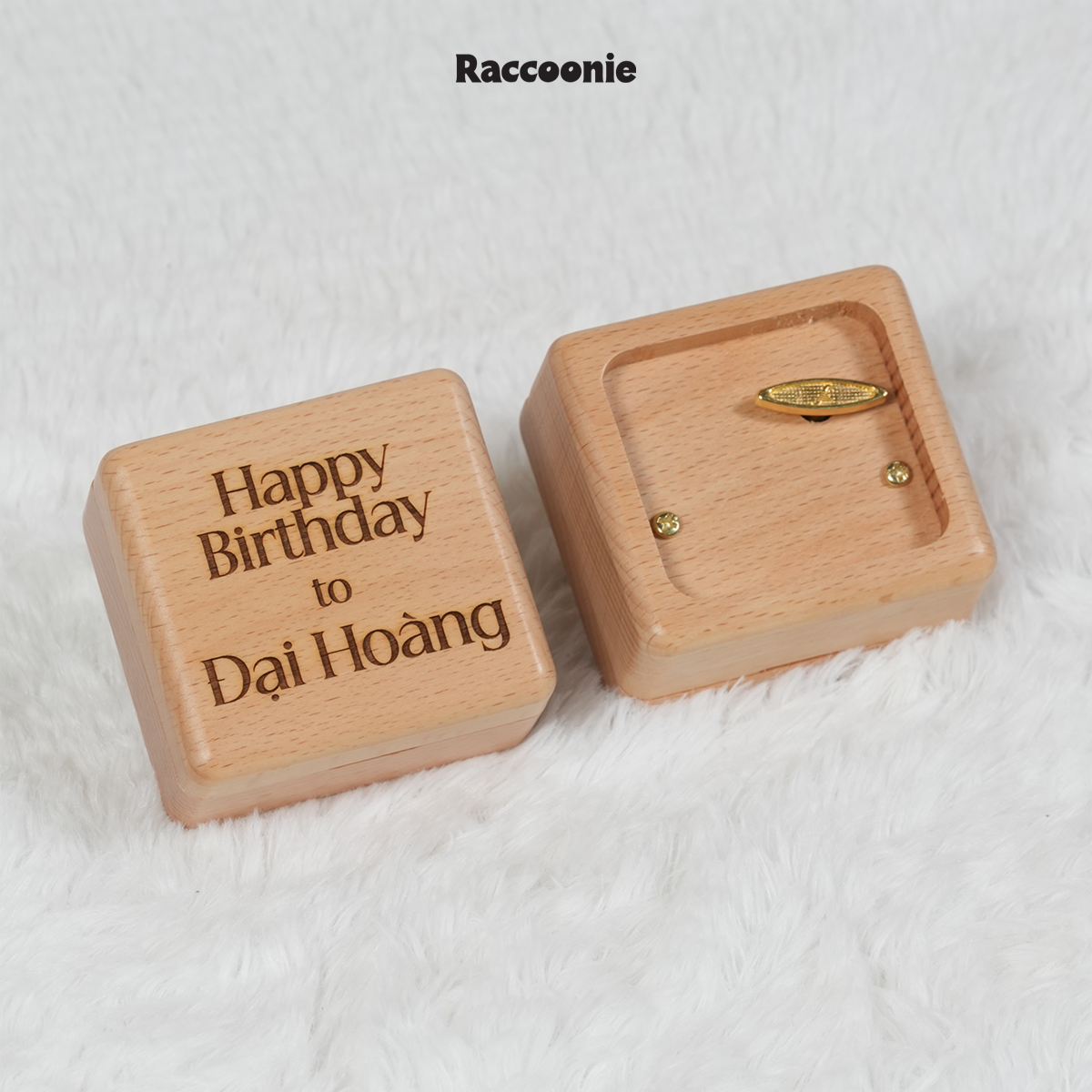 Hộp nhạc cót khắc tên, in hình theo yêu cầu, hộp gỗ óc chó cao cấp, musicbox - quà tặng sinh nhật, kỷ niệm