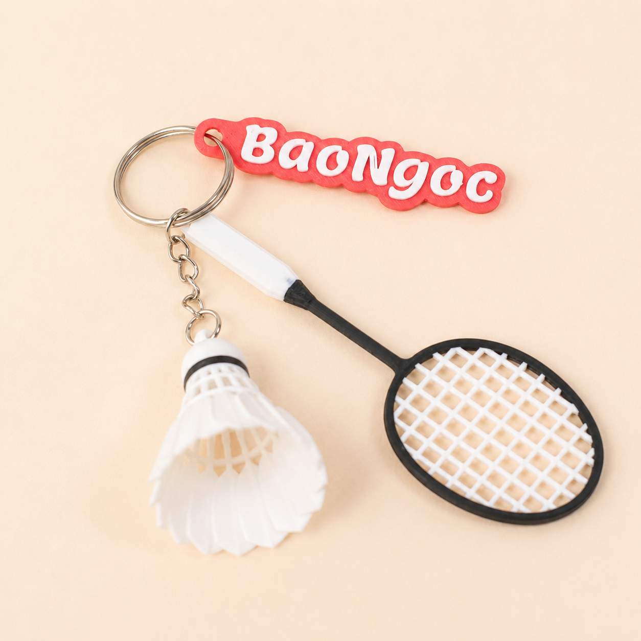 Móc Khoá Cầu Lông Custom Tên Cá Nhân Hoá