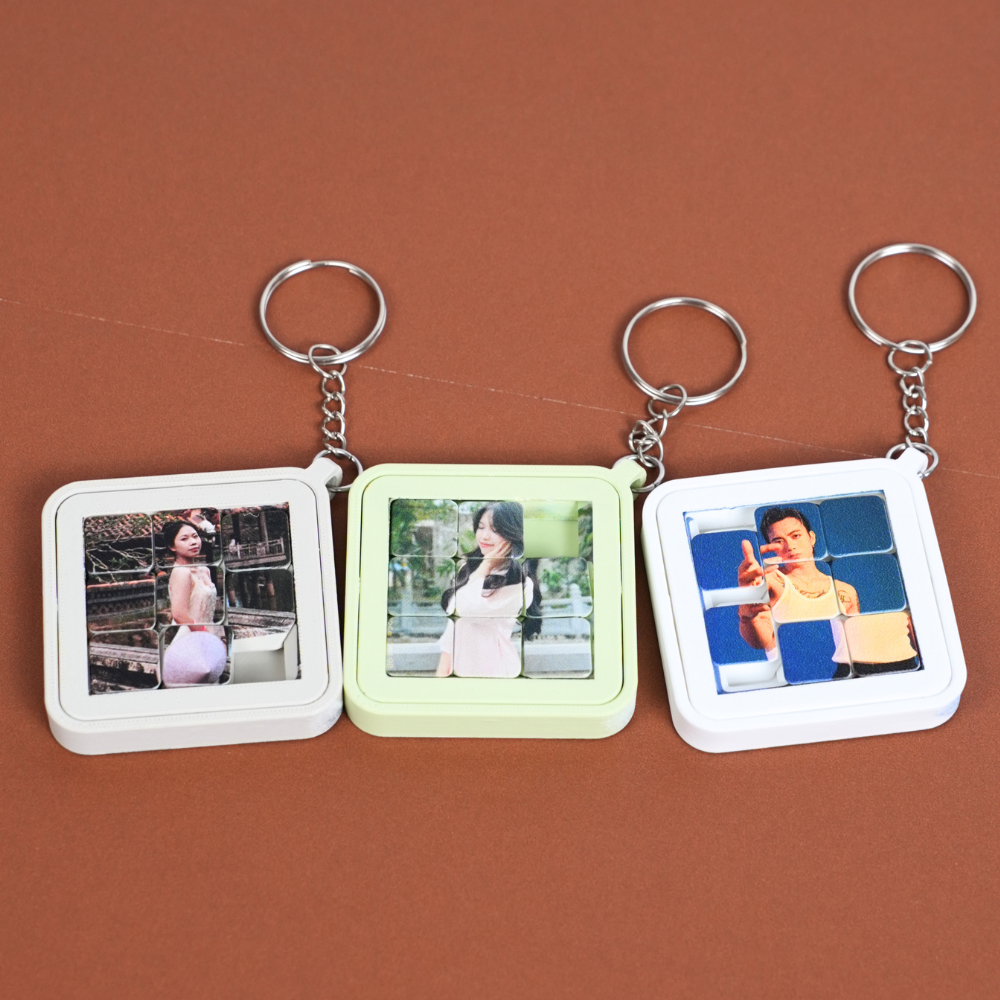 Móc Khóa Puzzle In Ảnh Theo Yêu Cầu – Keychain Ghép Hình Cá Nhân Hoá 2 Mặt