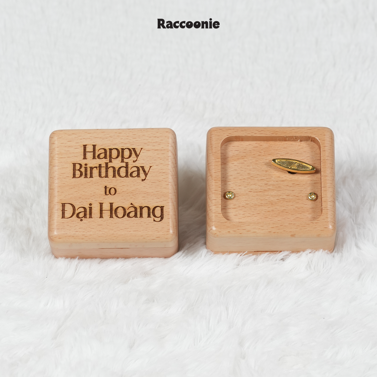 Hộp nhạc cót khắc tên, in hình theo yêu cầu, hộp gỗ óc chó cao cấp, musicbox - quà tặng sinh nhật, kỷ niệm