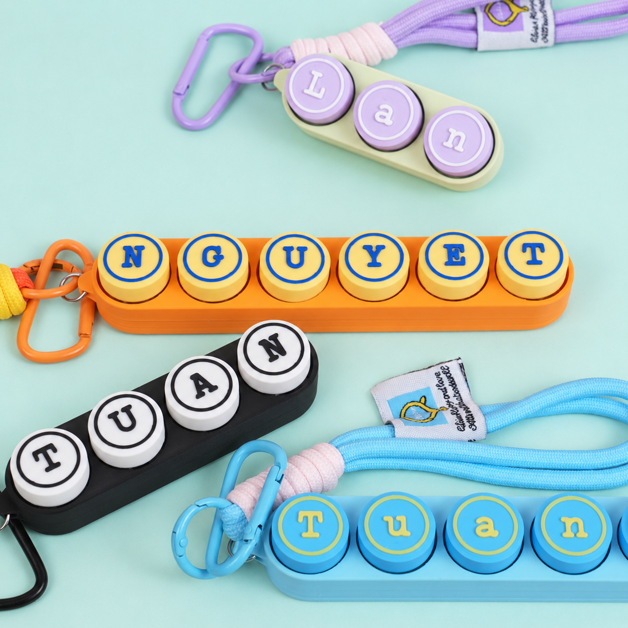 Móc Khóa Clicky Bàn Phím Shape Tròn Custom Tên Theo Yêu Cầu – Keychain Phím Cơ Cá Nhân Hoá
