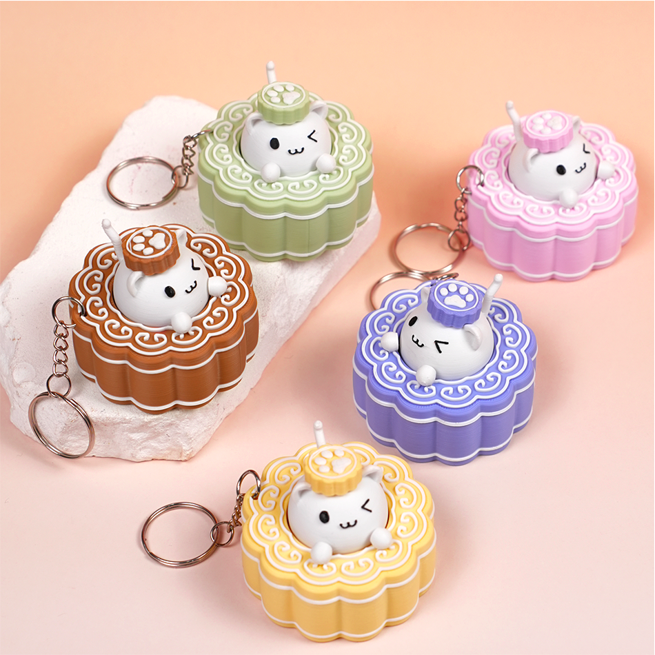 Móc Khóa Clicky Mooncake Dễ Thương – Bánh Trung Thu Bấm Click Vui Tay