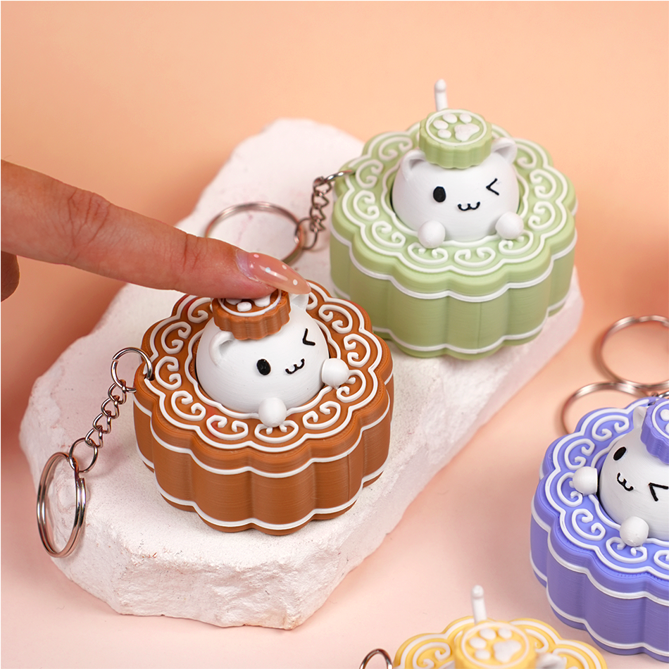 Móc Khóa Clicky Mooncake Dễ Thương – Bánh Trung Thu Bấm Click Vui Tay