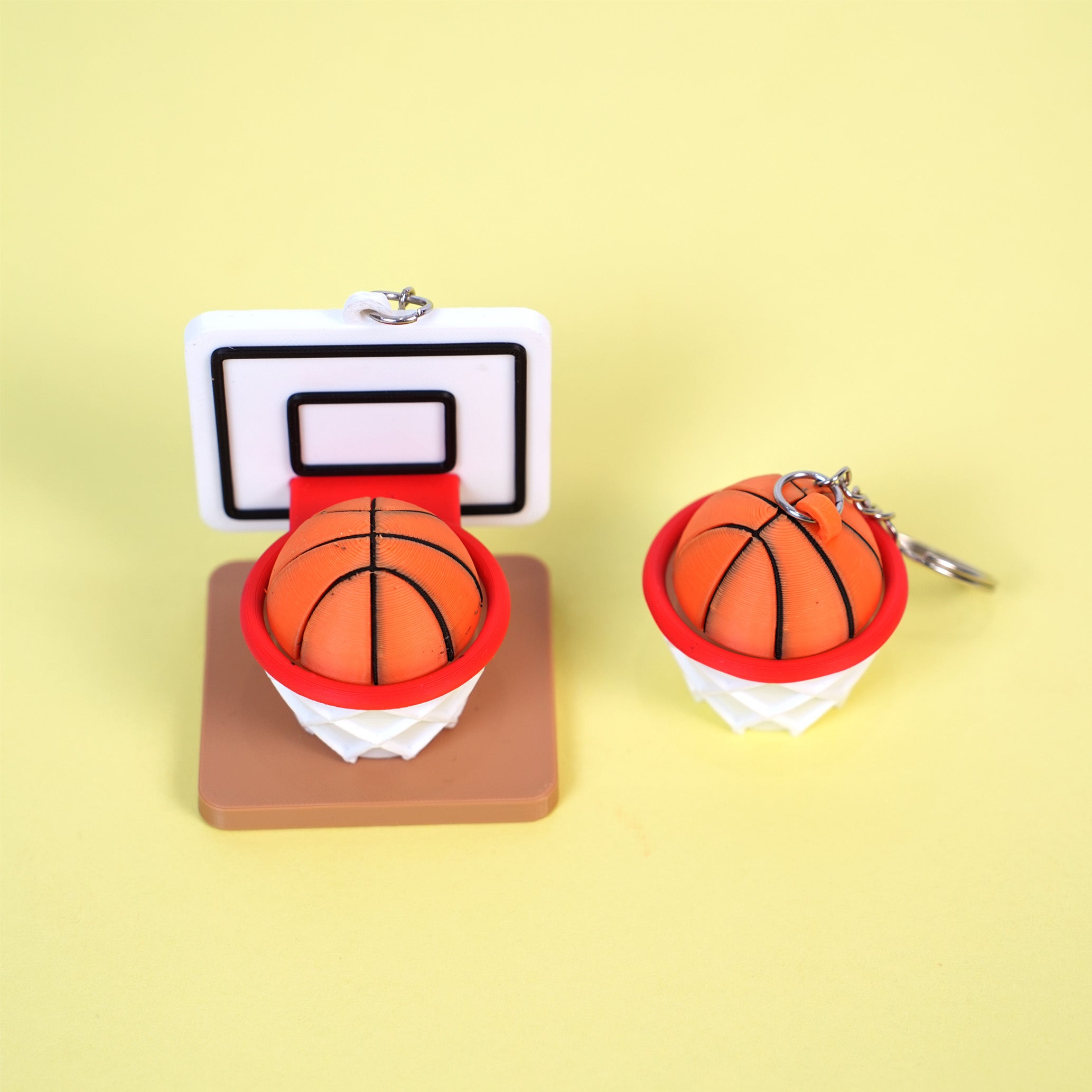 Keychain Clicky Bóng Rổ – Móc Khóa Rổ Bóng Mini Vui Tay Cho Người Yêu Thể Thao