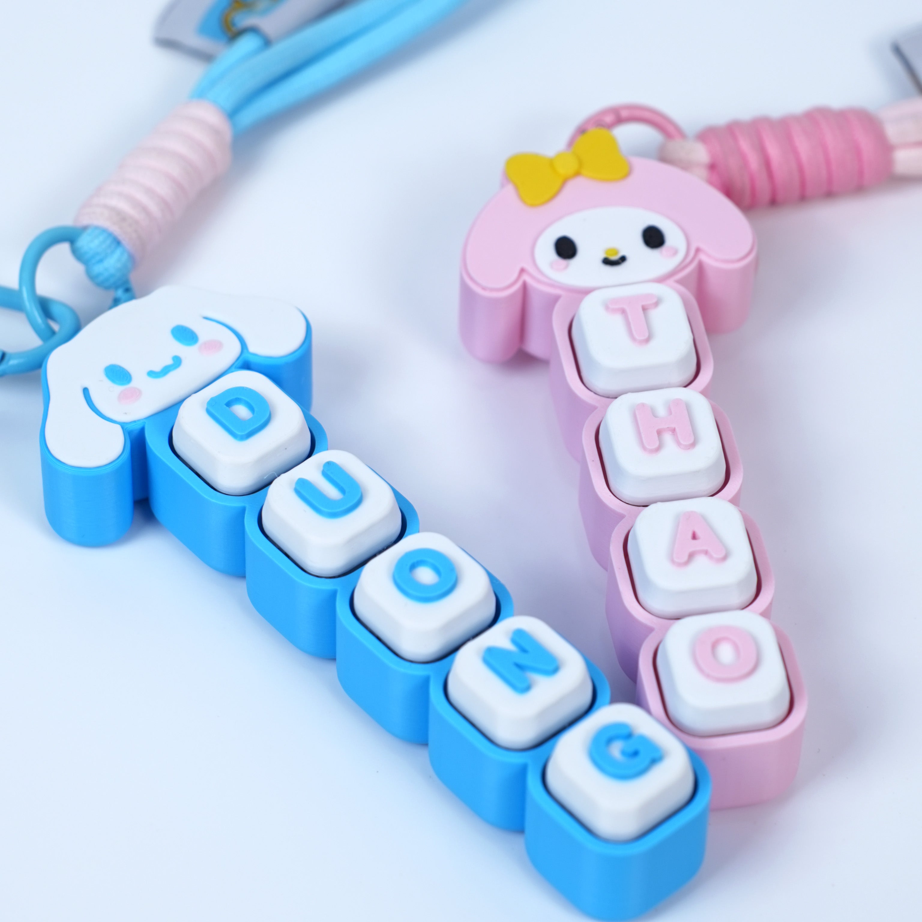 Móc Khóa Keycap Nhân Vật Hoạt Hình Custom Tên Theo Yêu Cầu – Keychain Phím Cơ Cá Nhân Hoá