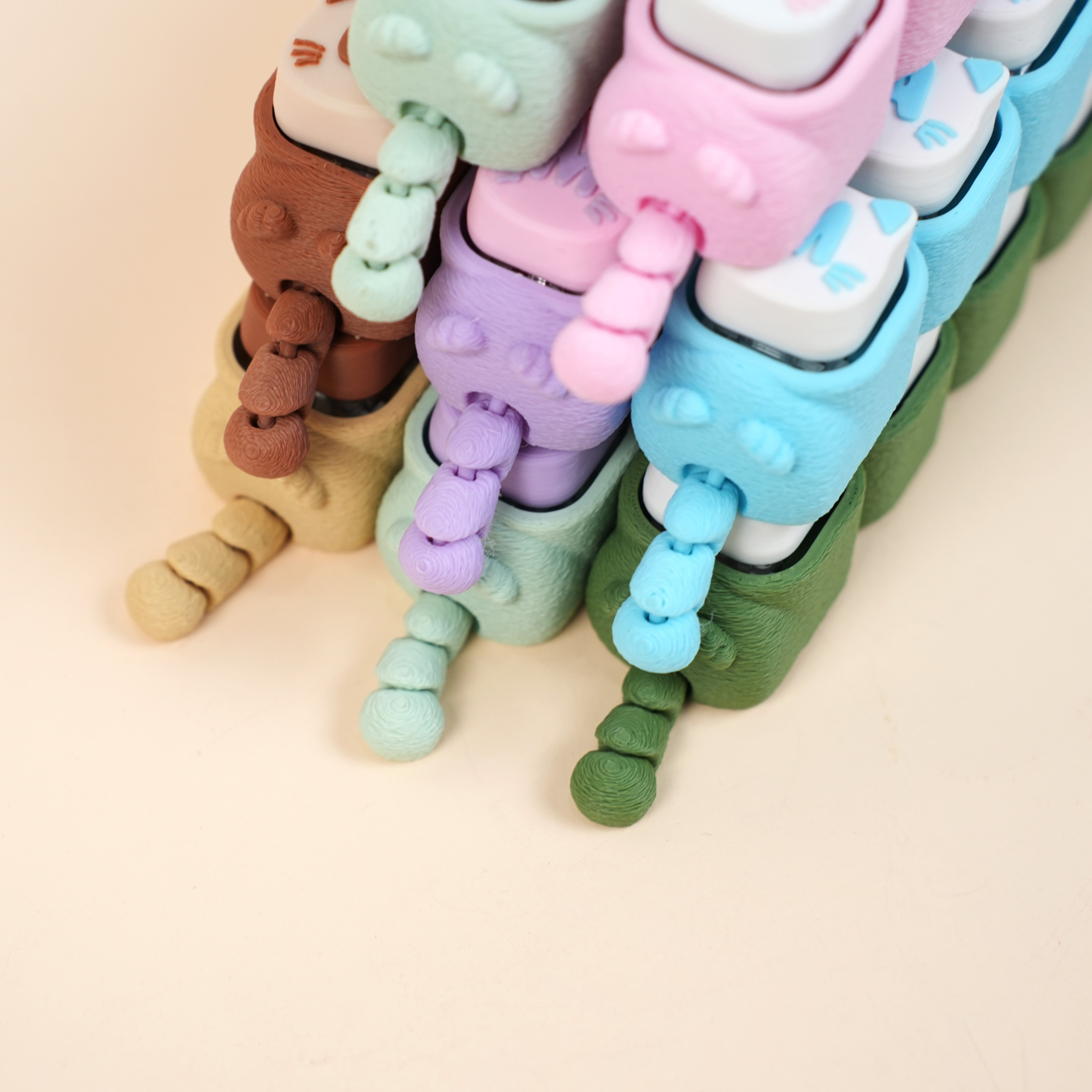 MÓC KHÓA KEYCAP CLICKY 3D KITTEN – TÙY CHỌN 1–10 KÝ TỰ