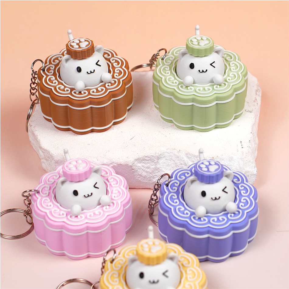 Móc Khóa Clicky Mooncake Dễ Thương – Bánh Trung Thu Bấm Click Vui Tay