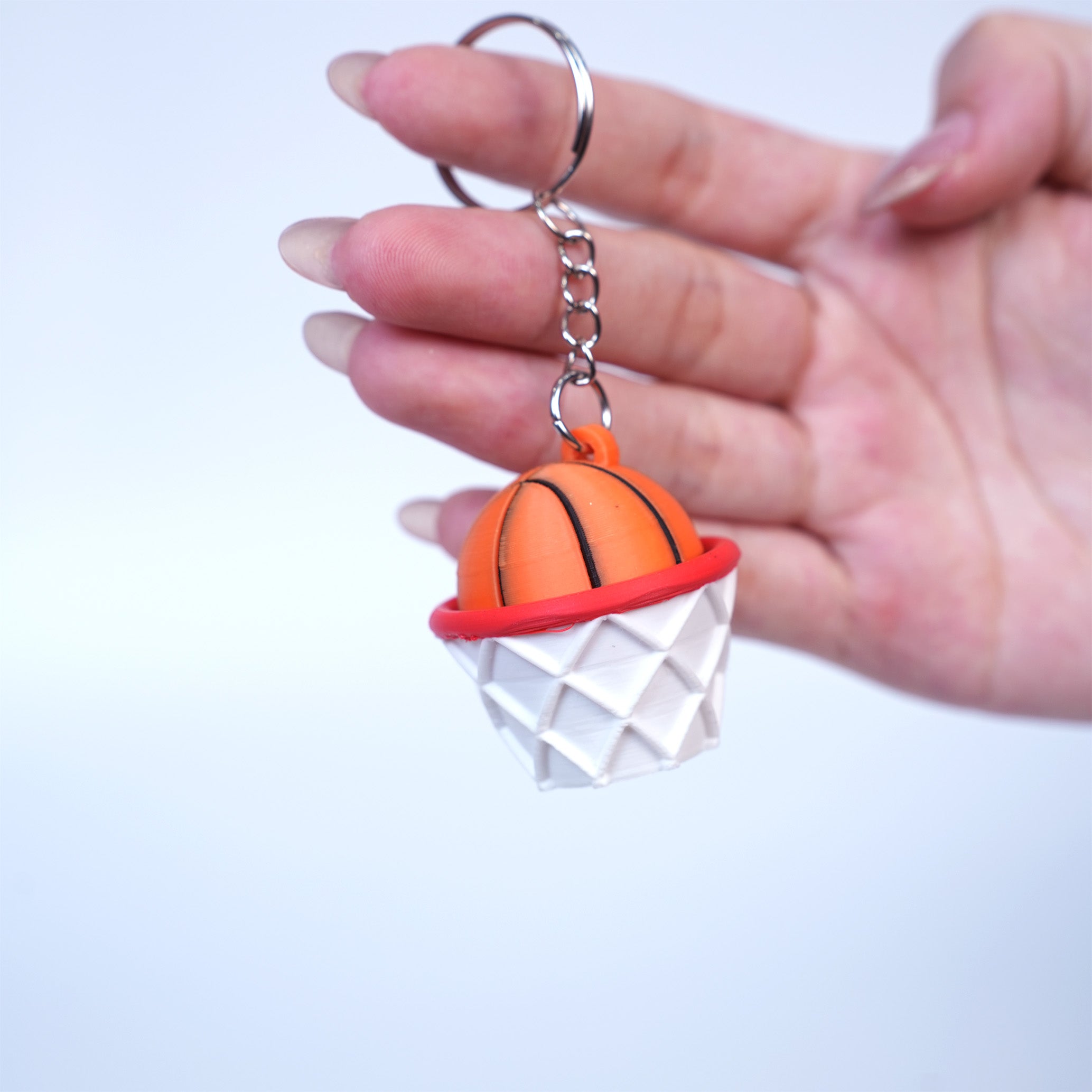 Keychain Clicky Bóng Rổ – Móc Khóa Rổ Bóng Mini Vui Tay Cho Người Yêu Thể Thao