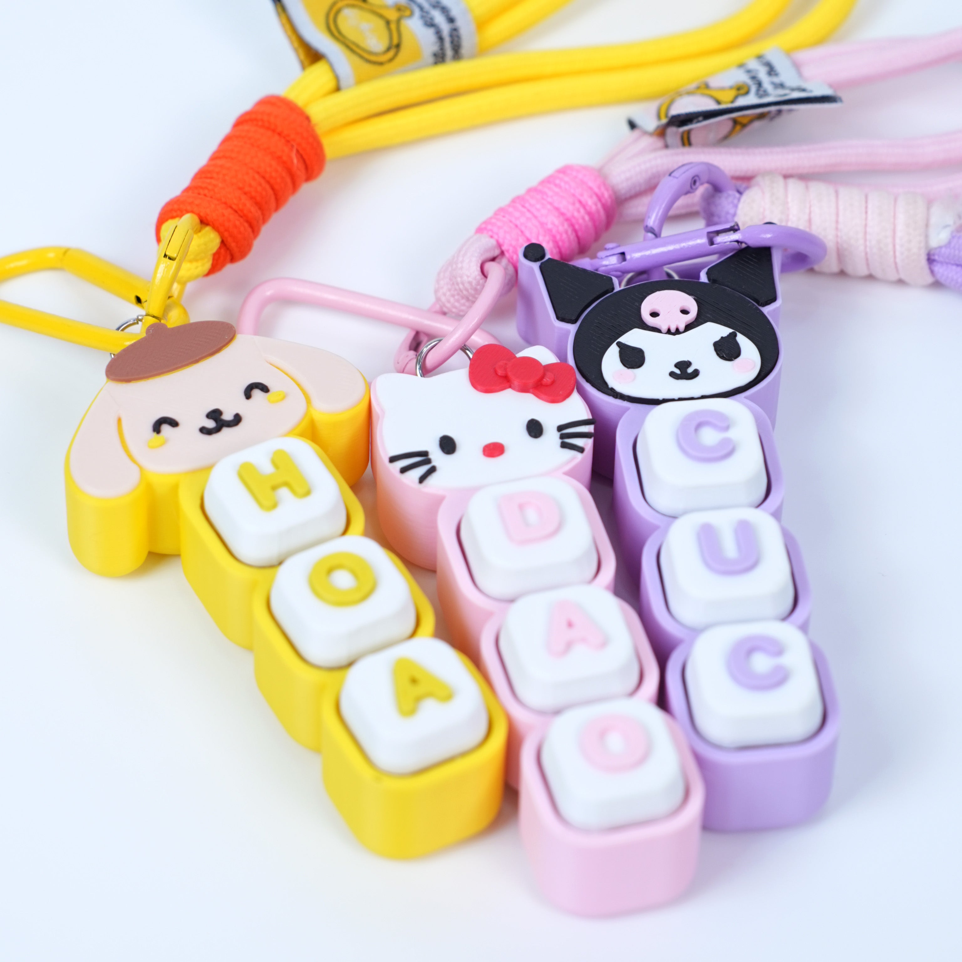 Móc Khóa Keycap Nhân Vật Hoạt Hình Custom Tên Theo Yêu Cầu – Keychain Phím Cơ Cá Nhân Hoá