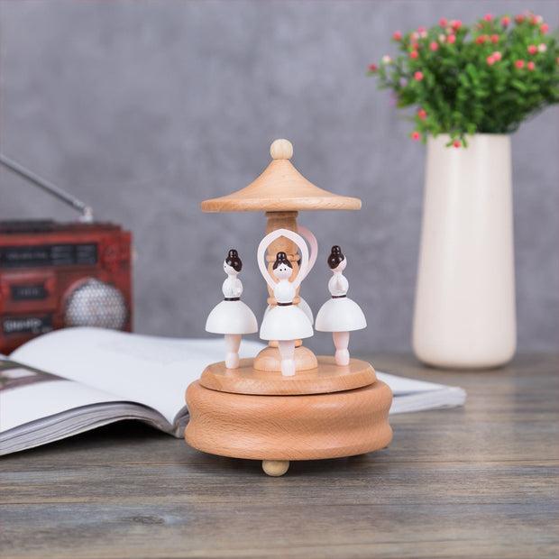 Hộp gỗ phát nhạc, hộp gỗ vòng đu quay chuyển động, hộp phát nhạc lưu niệm, Hộp nhạc khắc tên, quà tặng hộp gỗ phát nhạc cá nhân hóa - MSC001