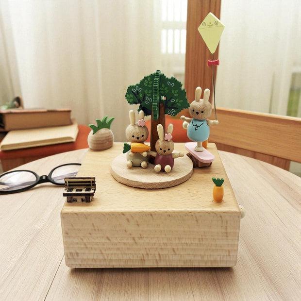 Hộp gỗ phát nhạc, hộp gỗ vòng đu quay chuyển động, hộp phát nhạc lưu niệm, Hộp nhạc khắc tên, quà tặng hộp gỗ phát nhạc cá nhân hóa - MSC001