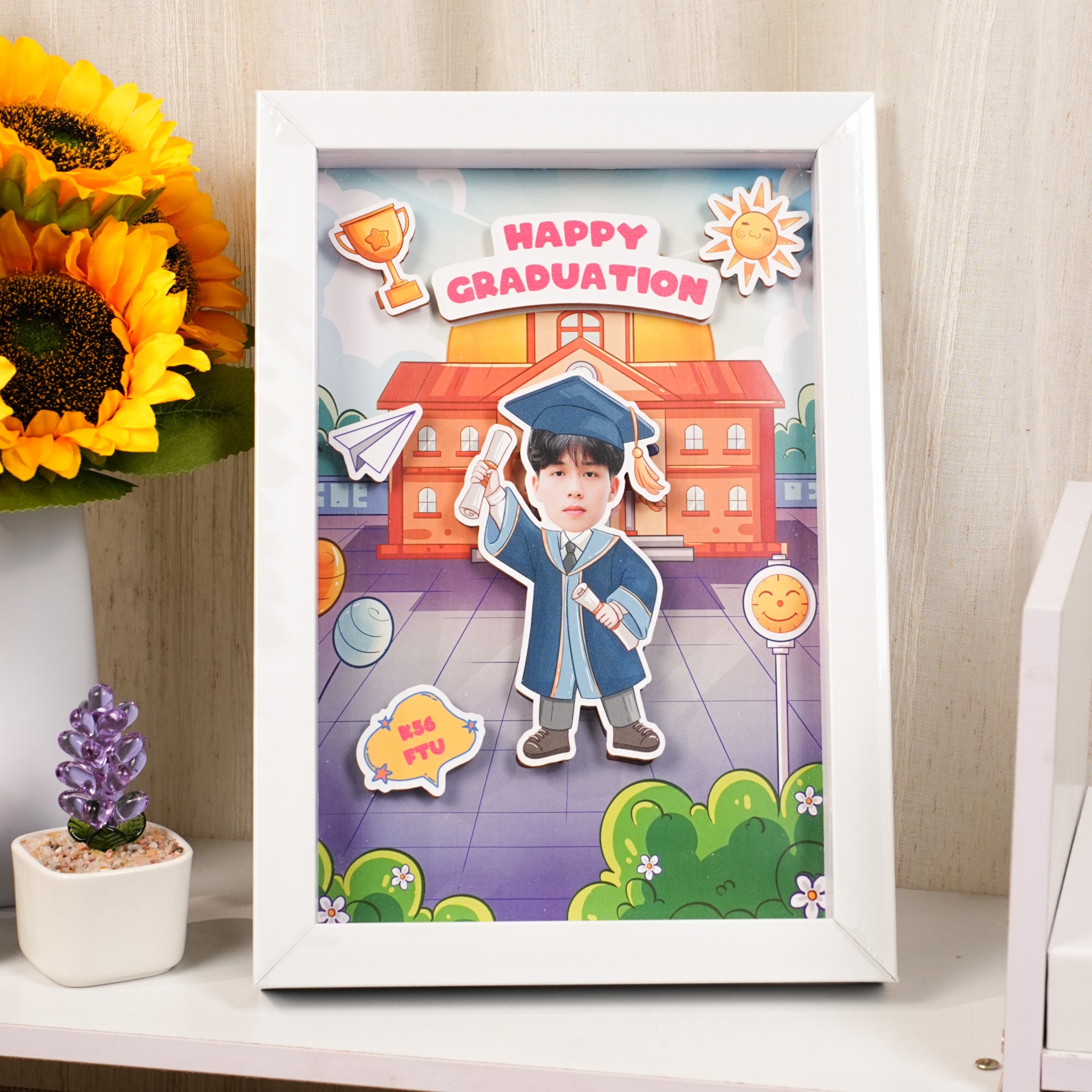 Khung ảnh 3D tốt nghiệp cá nhân  - Thiết kế theo yêu cầu