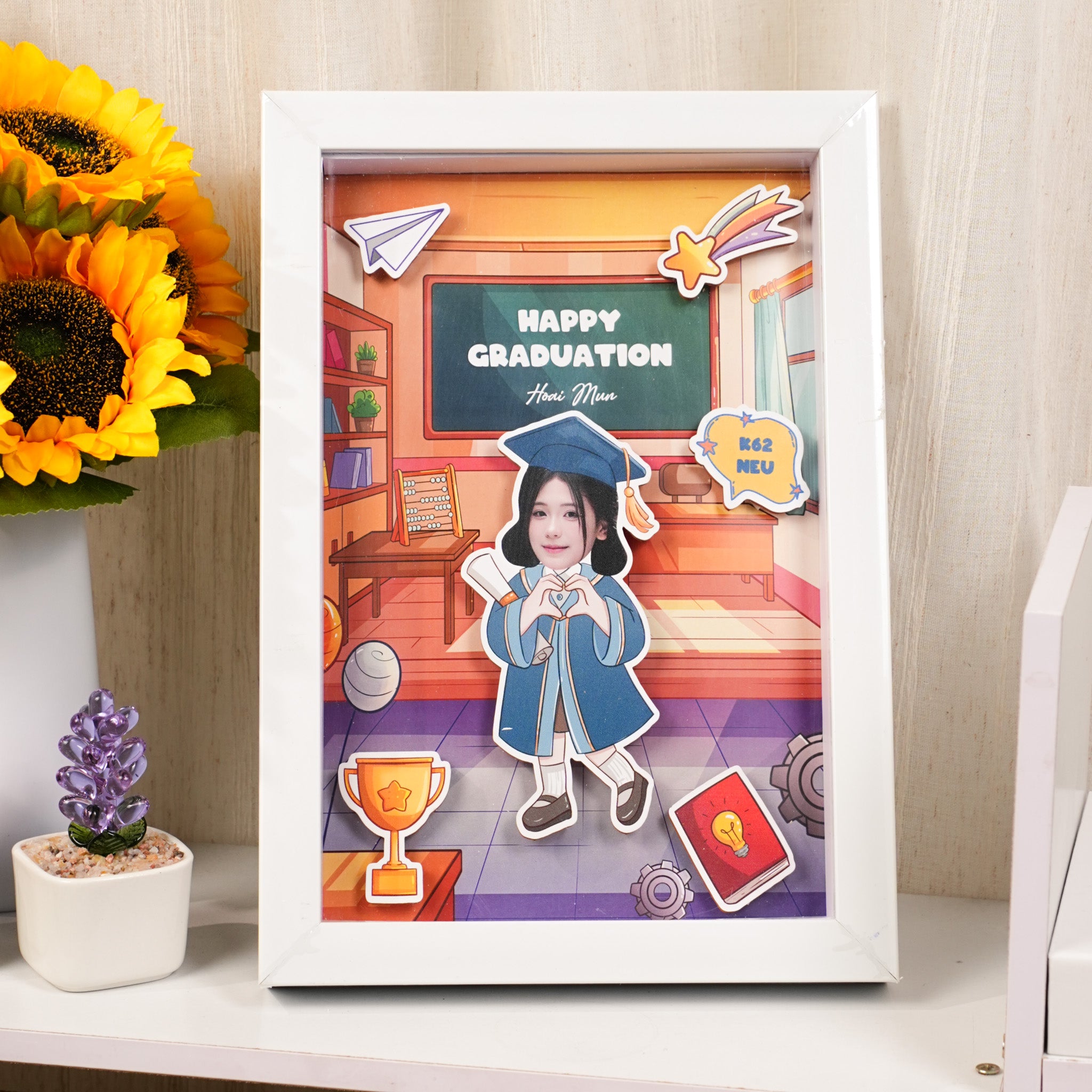 Khung ảnh 3D tốt nghiệp cá nhân  - Thiết kế theo yêu cầu