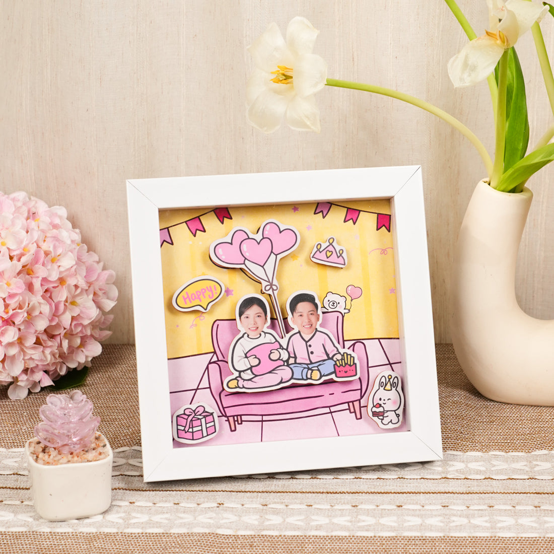 Khung ảnh 3D cặp đôi  - Thiết kế theo yêu cầu