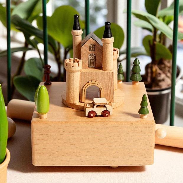 Hộp gỗ phát nhạc, hộp gỗ vòng đu quay chuyển động, hộp phát nhạc lưu niệm, Hộp nhạc khắc tên, quà tặng hộp gỗ phát nhạc cá nhân hóa - MSC001