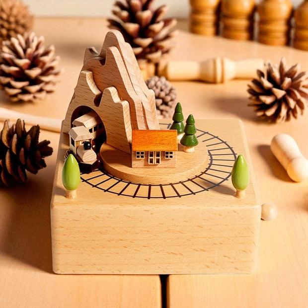 Hộp gỗ phát nhạc, hộp gỗ vòng đu quay chuyển động, hộp phát nhạc lưu niệm, Hộp nhạc khắc tên, quà tặng hộp gỗ phát nhạc cá nhân hóa - MSC001