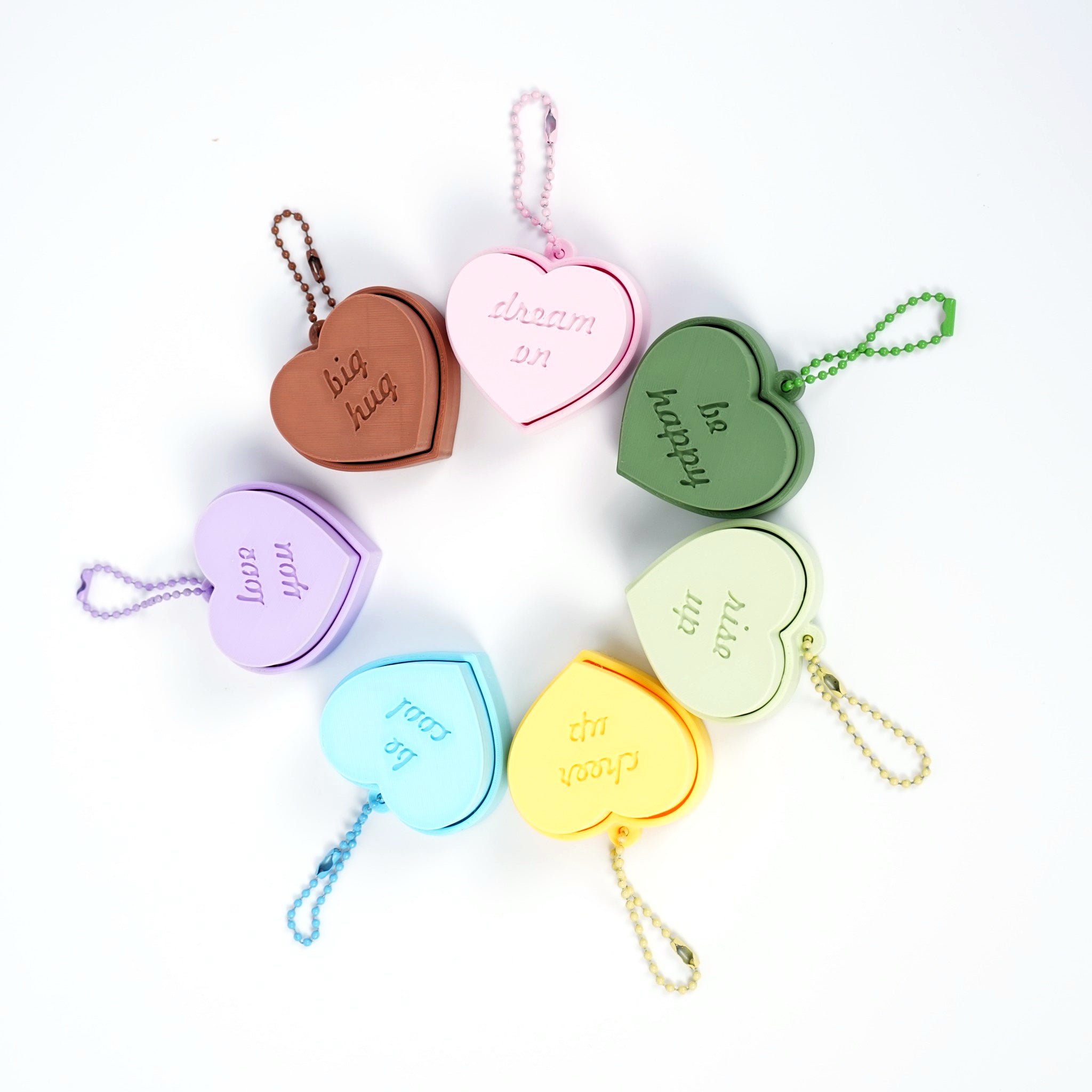 Móc Khóa Trái Tim Mini Heart Pastel Custom Theo Yêu Cầu – Keychain Trái Tim Cá Nhân Hoá