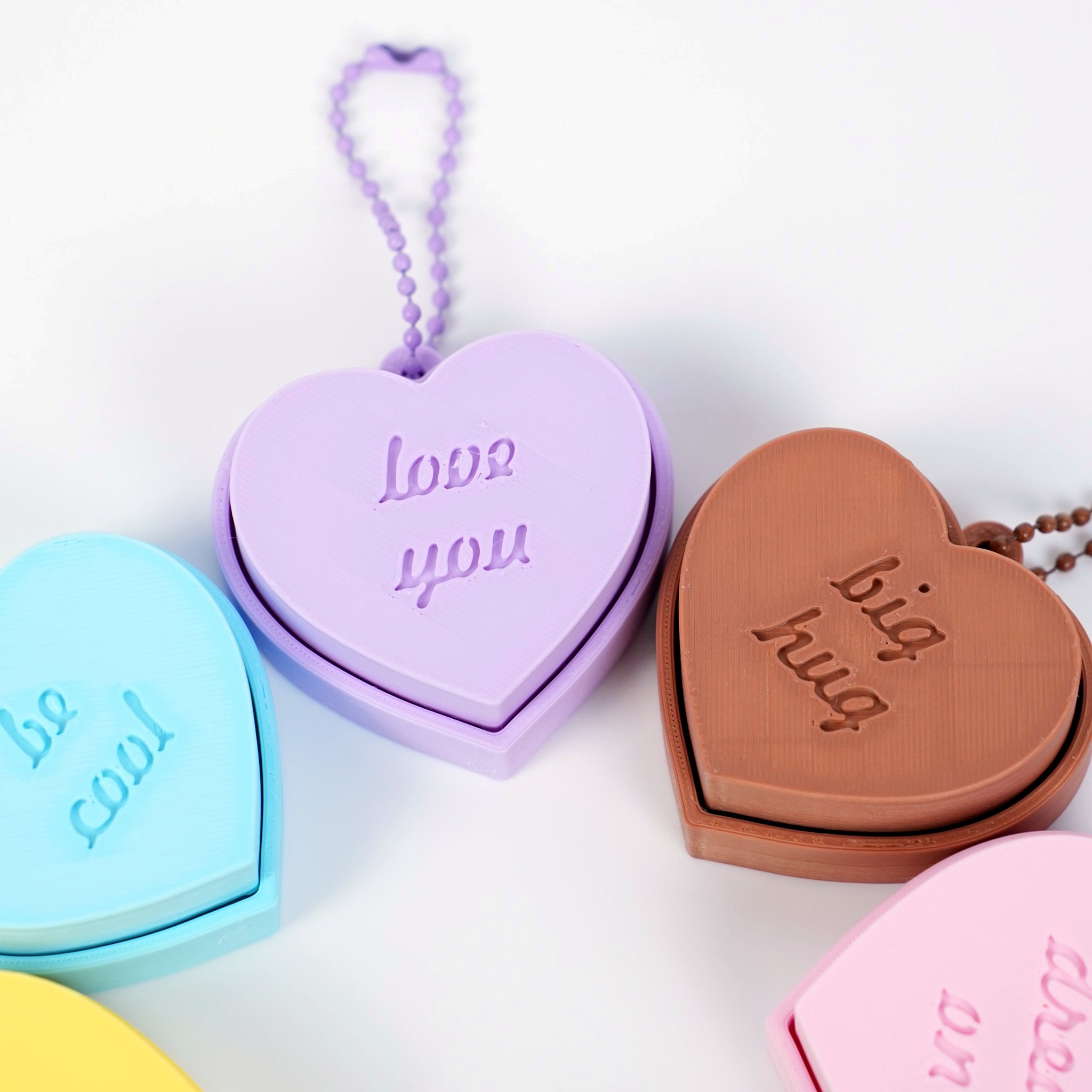 Móc Khóa Trái Tim Mini Heart Pastel Custom Theo Yêu Cầu – Keychain Trái Tim Cá Nhân Hoá