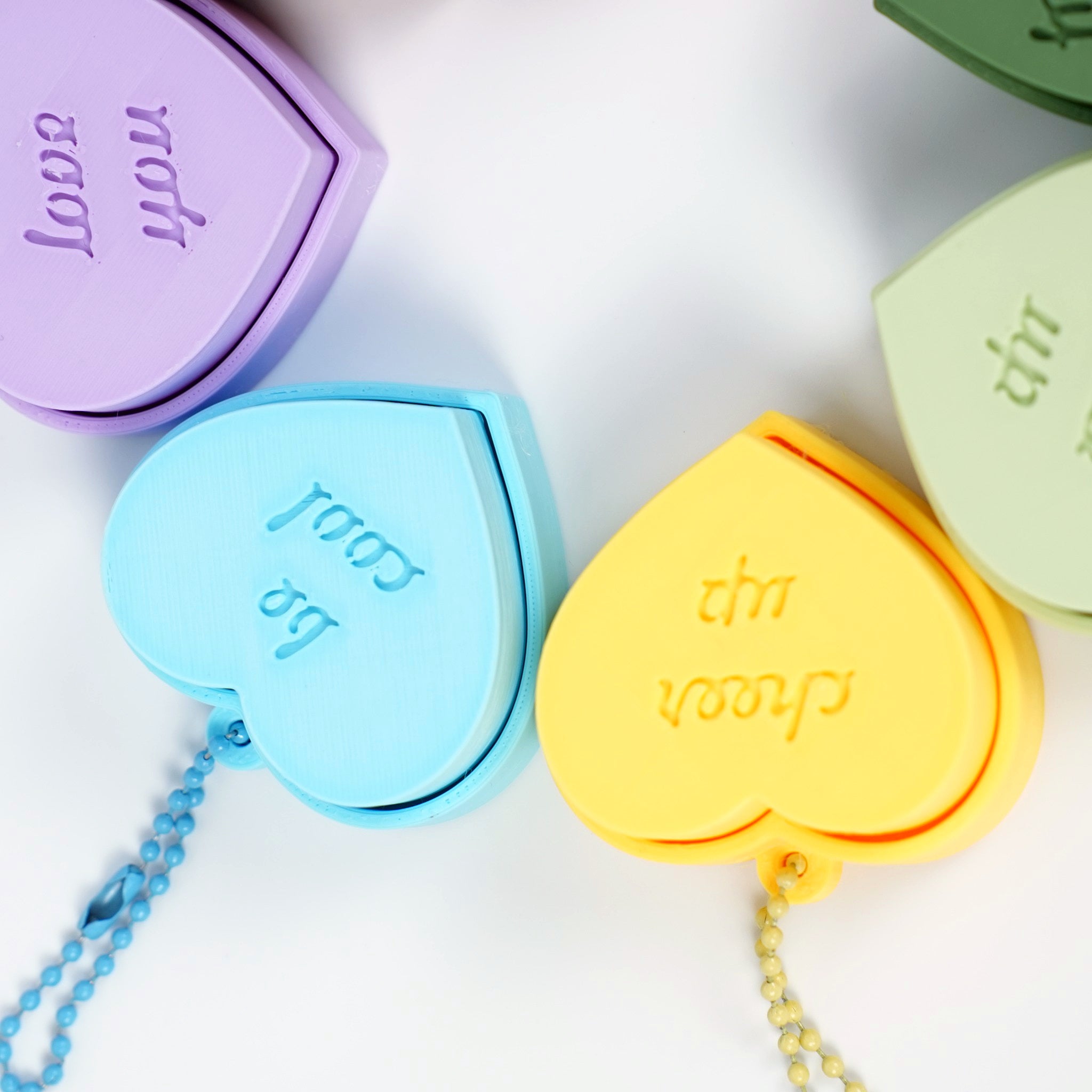 Móc Khóa Trái Tim Mini Heart Pastel Custom Theo Yêu Cầu – Keychain Trái Tim Cá Nhân Hoá