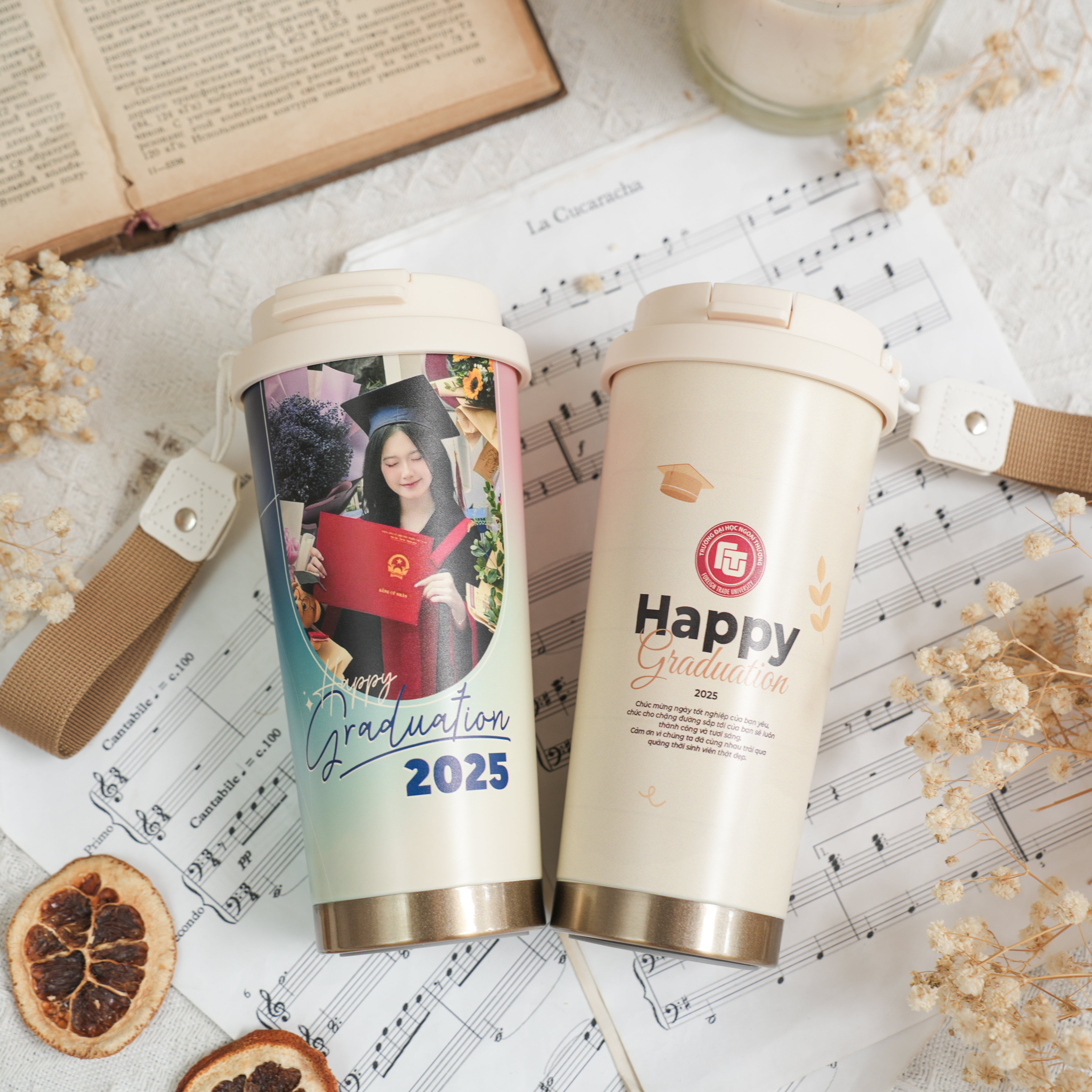 LY GIỮ NHIỆT KỶ NIỆM VIỆT NAM - Quà tặng cá nhân hóa, in theo yêu cầu - Ly giữ nhiệt cao cấp 520ML, quà tặng quê hương