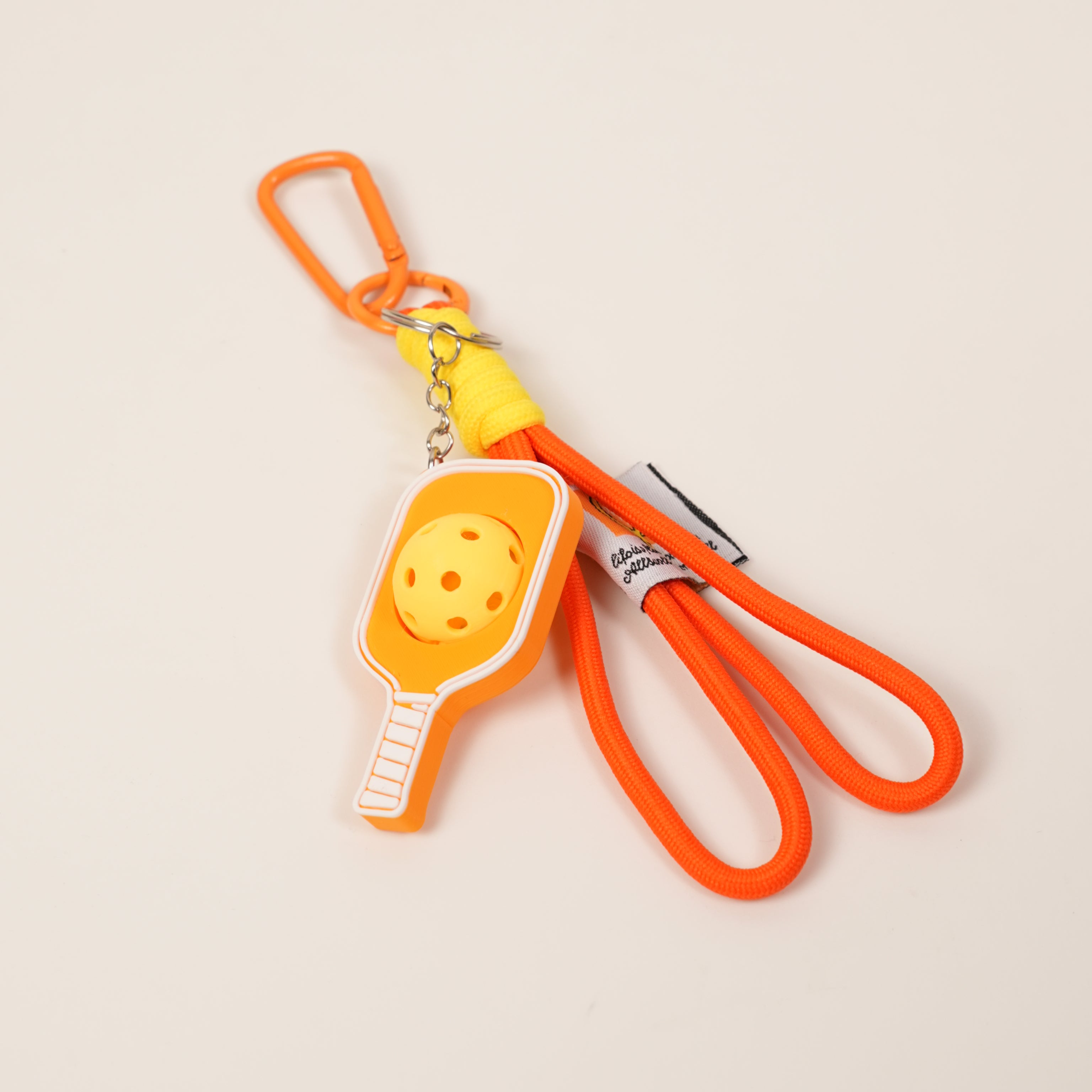 Móc Khóa Pickleball Bóng Xoay Tròn - Móc Khóa Vợt Pickleball 3D Kèm Charm Tên Theo Yêu Cầu