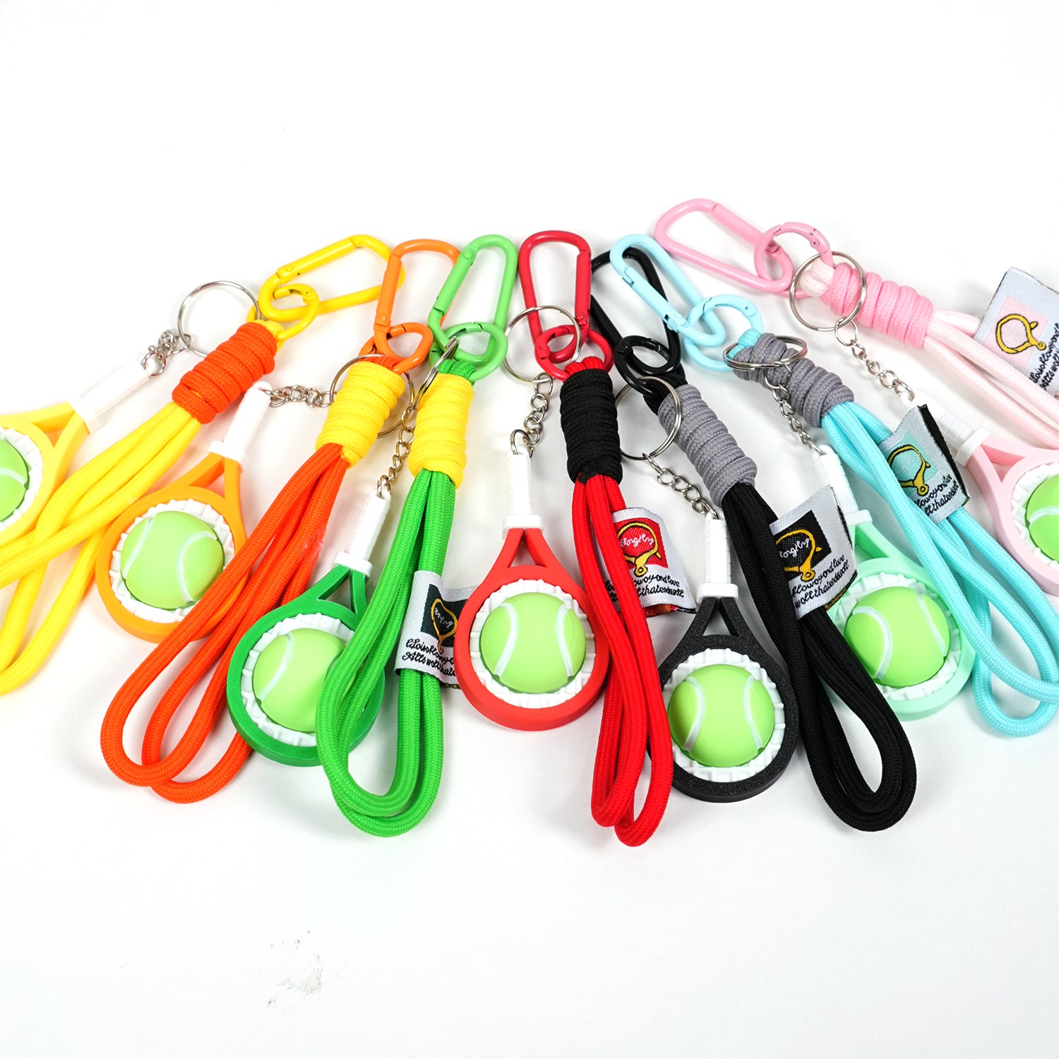 Móc Khoá Clicky Tennis Custom Tên Cá Nhân Hoá - Móc Khóa Vợt Tennis Mini Kèm Charm Tên