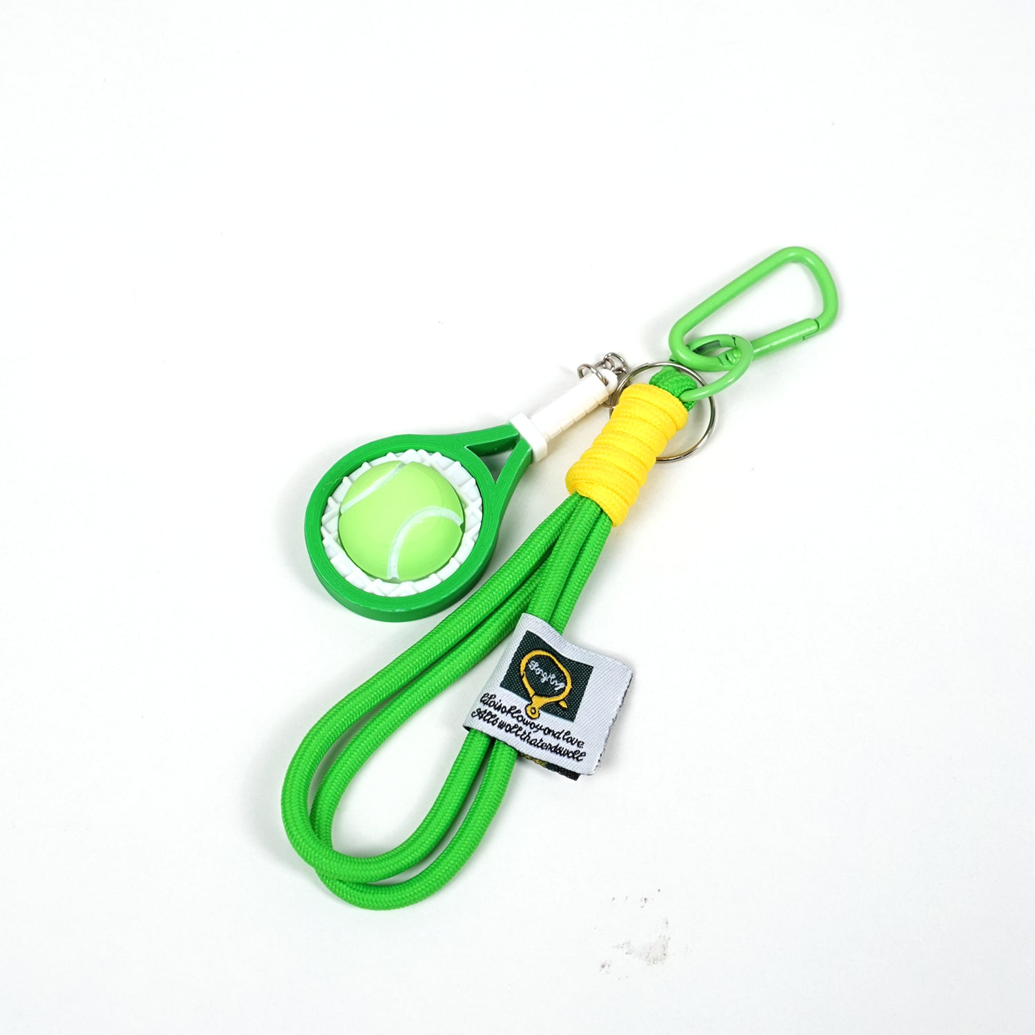 Móc Khoá Clicky Tennis Custom Tên Cá Nhân Hoá - Móc Khóa Vợt Tennis Mini Kèm Charm Tên