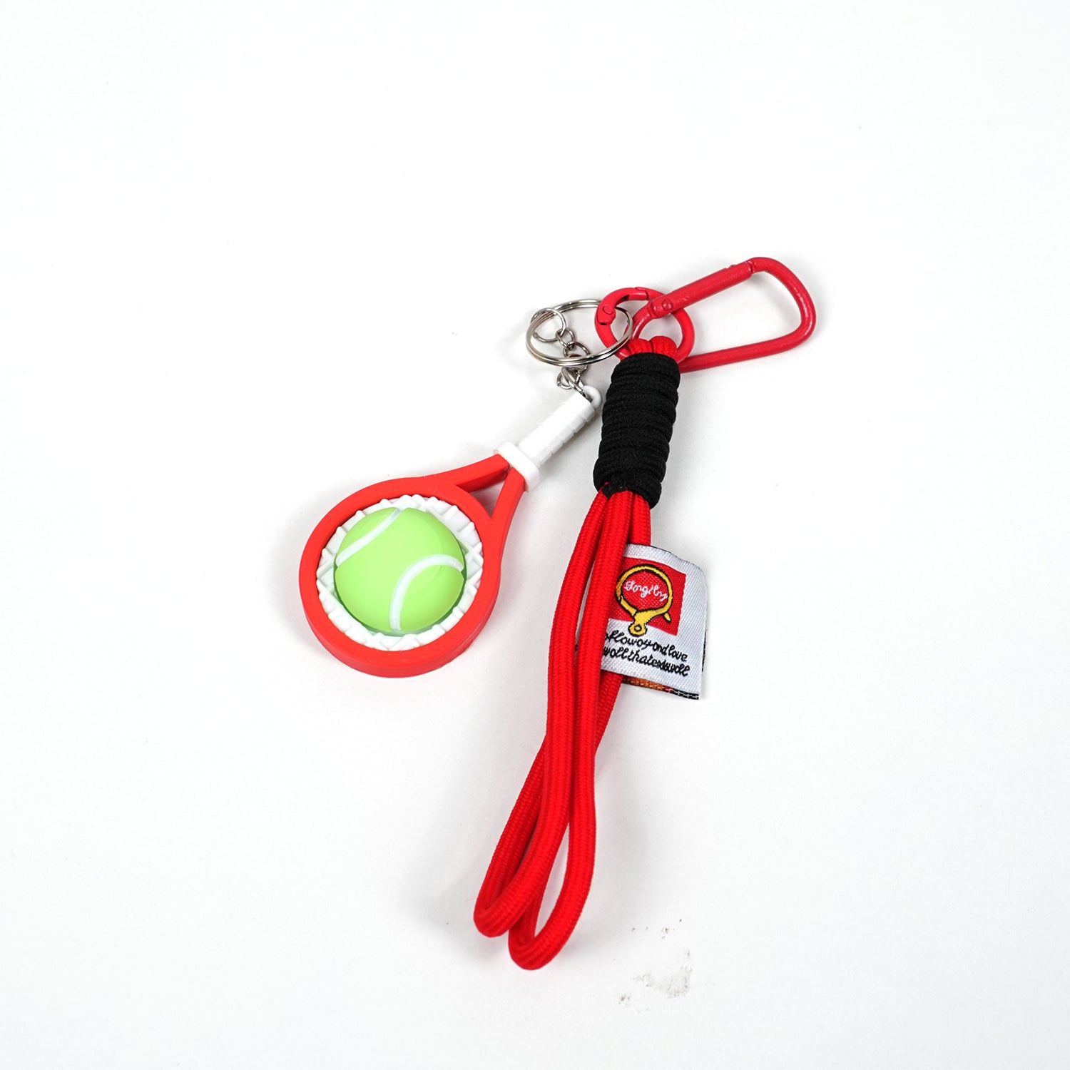 Móc Khoá Clicky Tennis Custom Tên Cá Nhân Hoá - Móc Khóa Vợt Tennis Mini Kèm Charm Tên