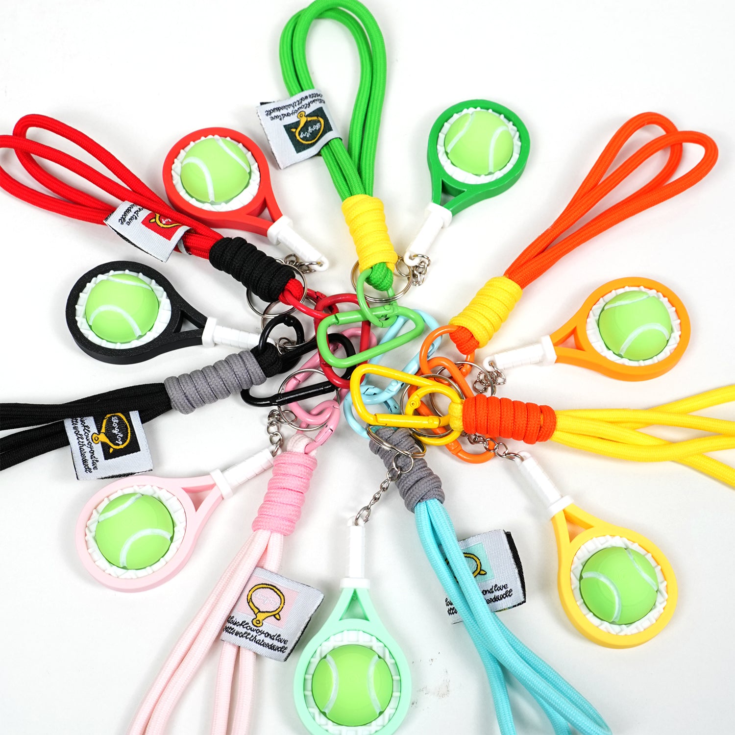 Móc Khoá Clicky Tennis Custom Tên Cá Nhân Hoá - Móc Khóa Vợt Tennis Mini Kèm Charm Tên