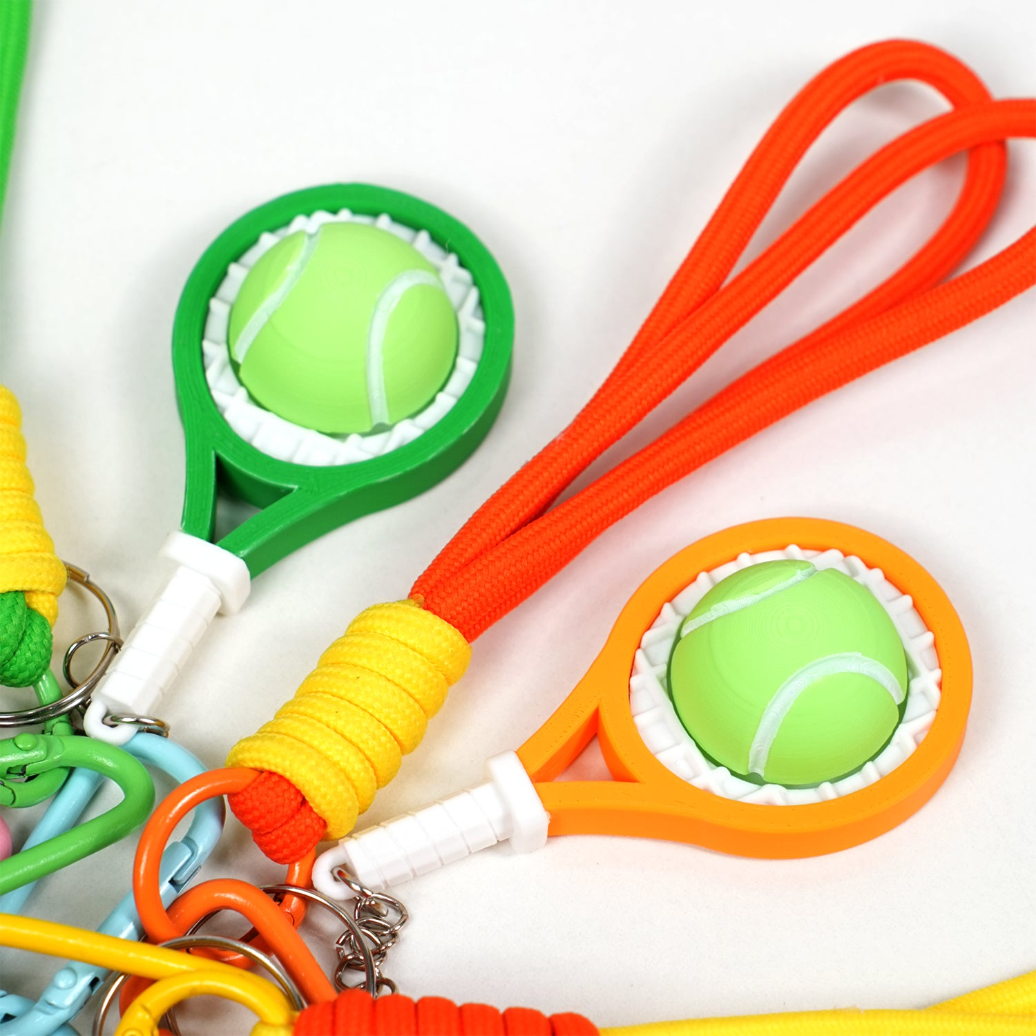 Móc Khoá Clicky Tennis Custom Tên Cá Nhân Hoá - Móc Khóa Vợt Tennis Mini Kèm Charm Tên