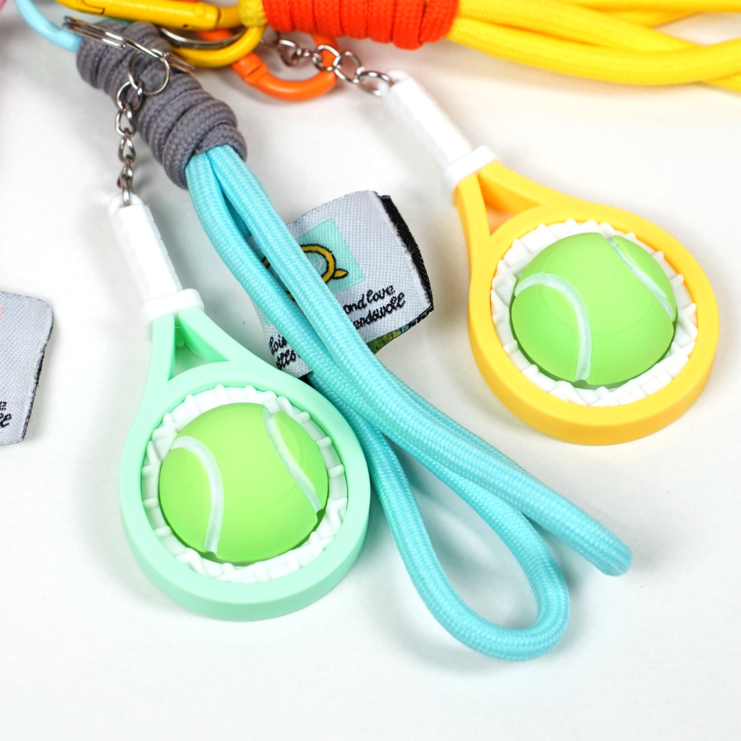 Móc Khoá Clicky Tennis Custom Tên Cá Nhân Hoá - Móc Khóa Vợt Tennis Mini Kèm Charm Tên