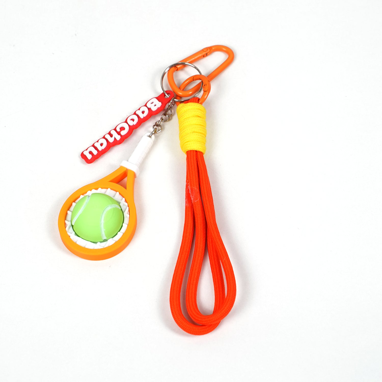 Móc Khoá Clicky Tennis Custom Tên Cá Nhân Hoá - Móc Khóa Vợt Tennis Mini Kèm Charm Tên